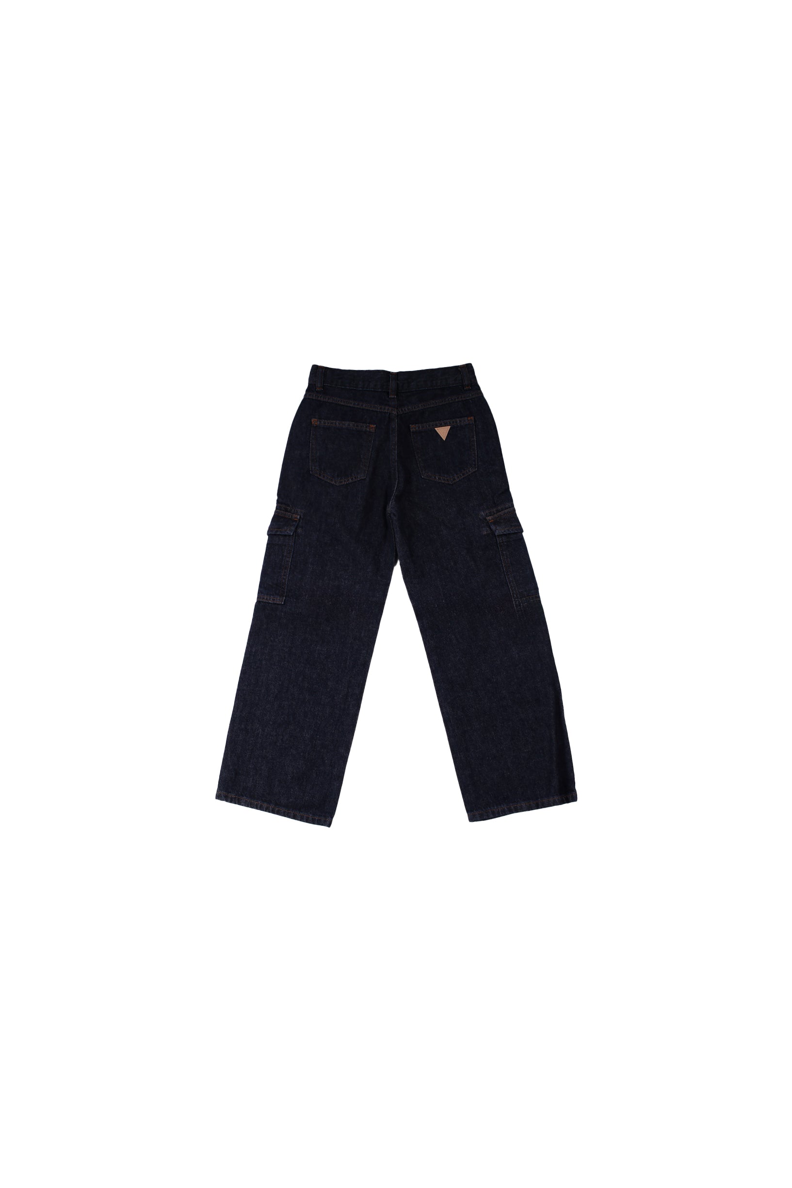 GUESS Bambina Pantalone J5RA14 D45E0 RNOK Rigid dnm wide leg cargo pant Denim washed
