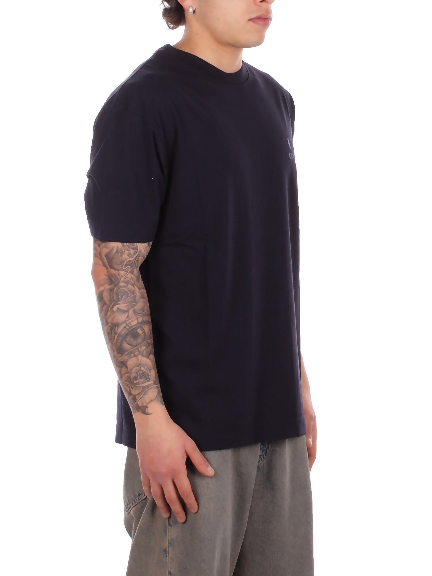 CP COMPANY Uomo T-shirt 20CMTS143A110579W 888 30/1 jersey comfort logo t-shi Total eclipse