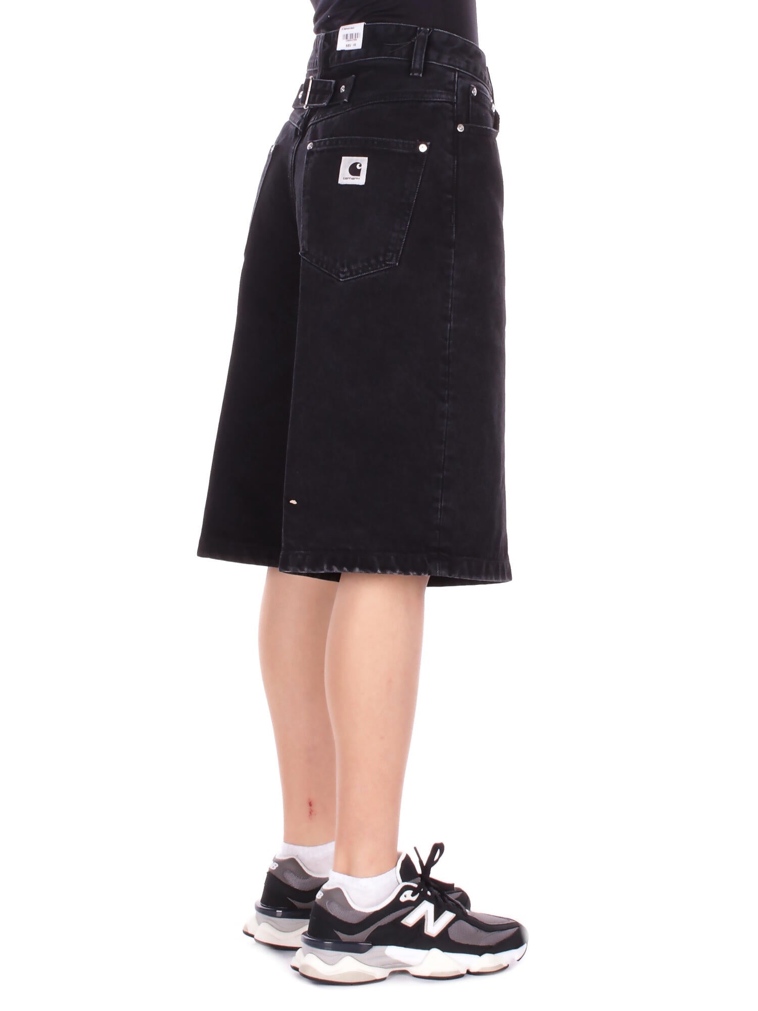 Image of CARHARTT WIP Donna Shorts I036598 8906 W' belmont short smith den Black