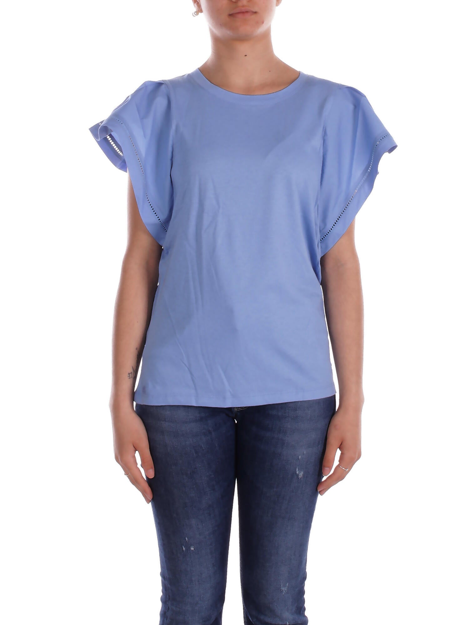RALPH LAUREN Donna T-shirt 200963864 002 Bresha short Sky blu