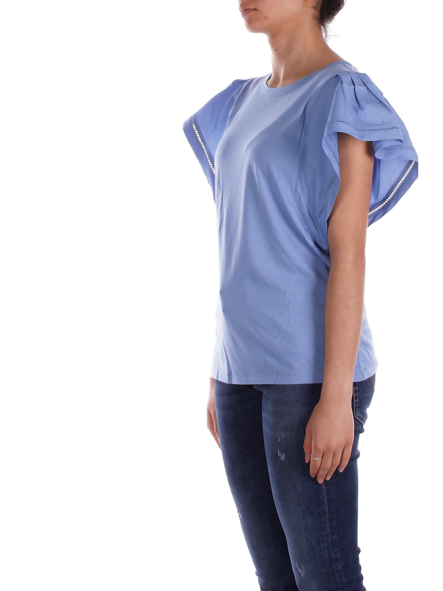 RALPH LAUREN Donna T-shirt 200963864 002 Bresha short Sky blu