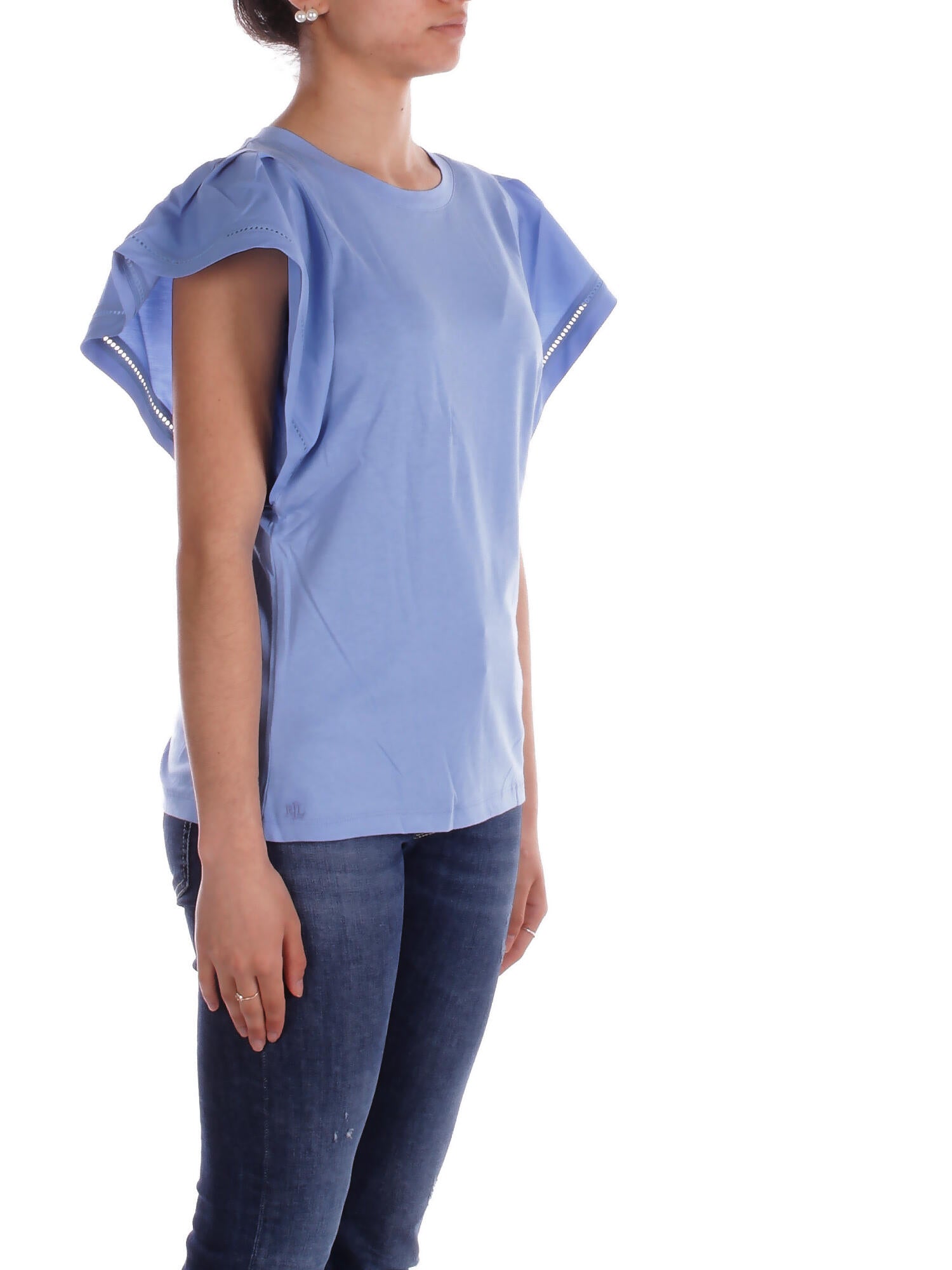 Image of RALPH LAUREN Donna T-shirt 200963864 002 Bresha short Sky blu