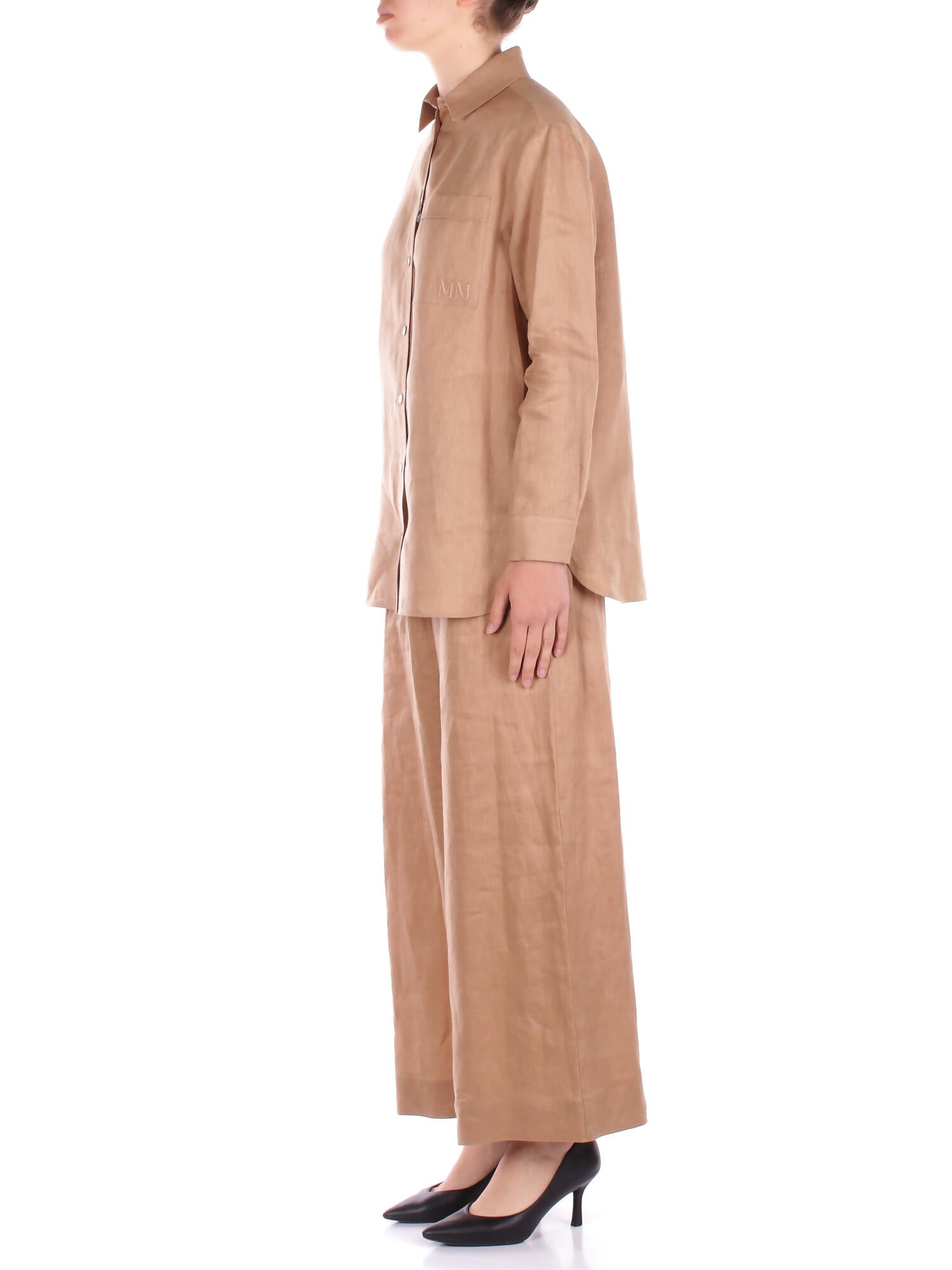 MAX MARA Donna Camicia NOEL 008 Camicia puro lino lavata Cammello