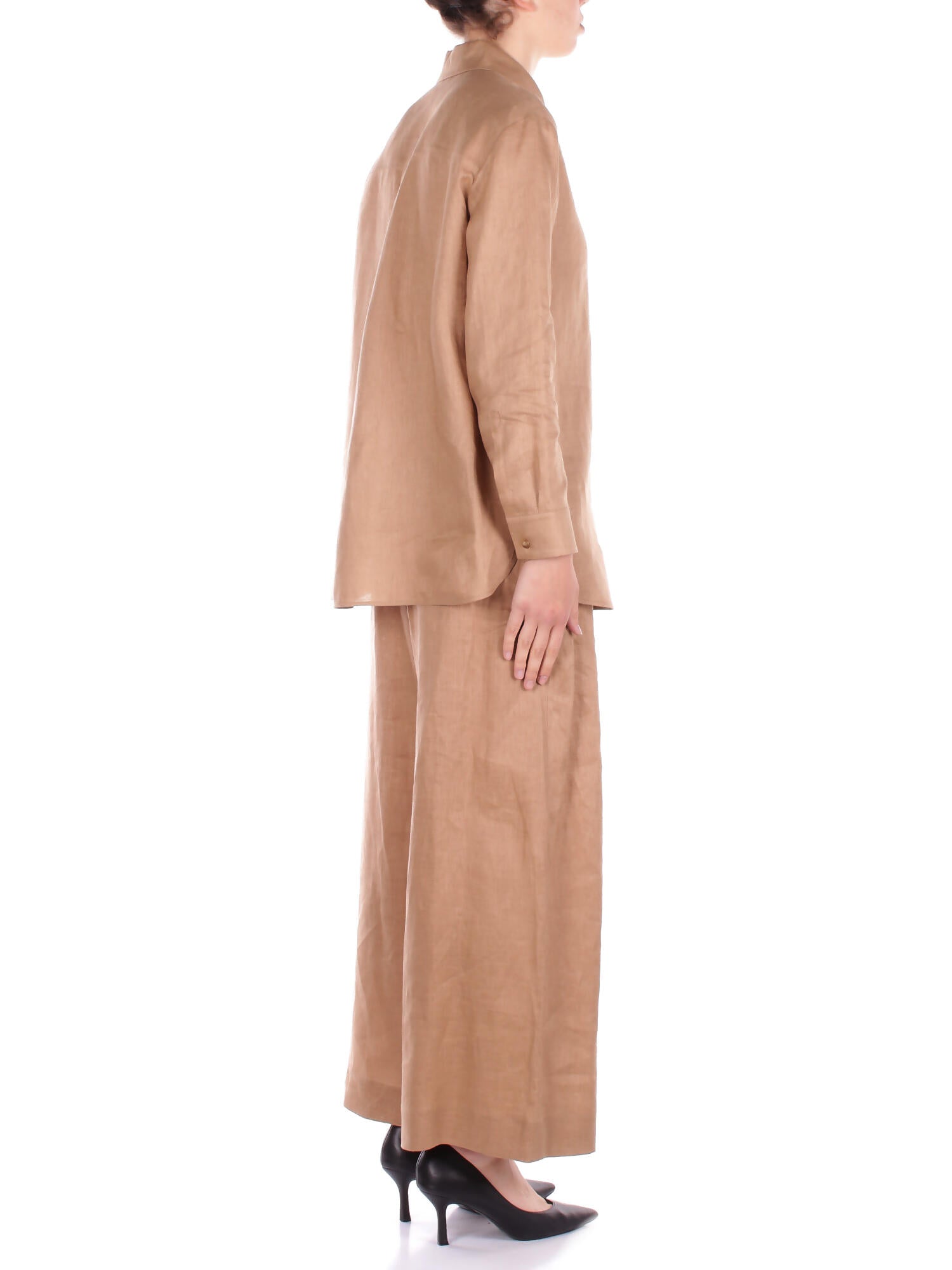 MAX MARA Donna Camicia NOEL 008 Camicia puro lino lavata Cammello