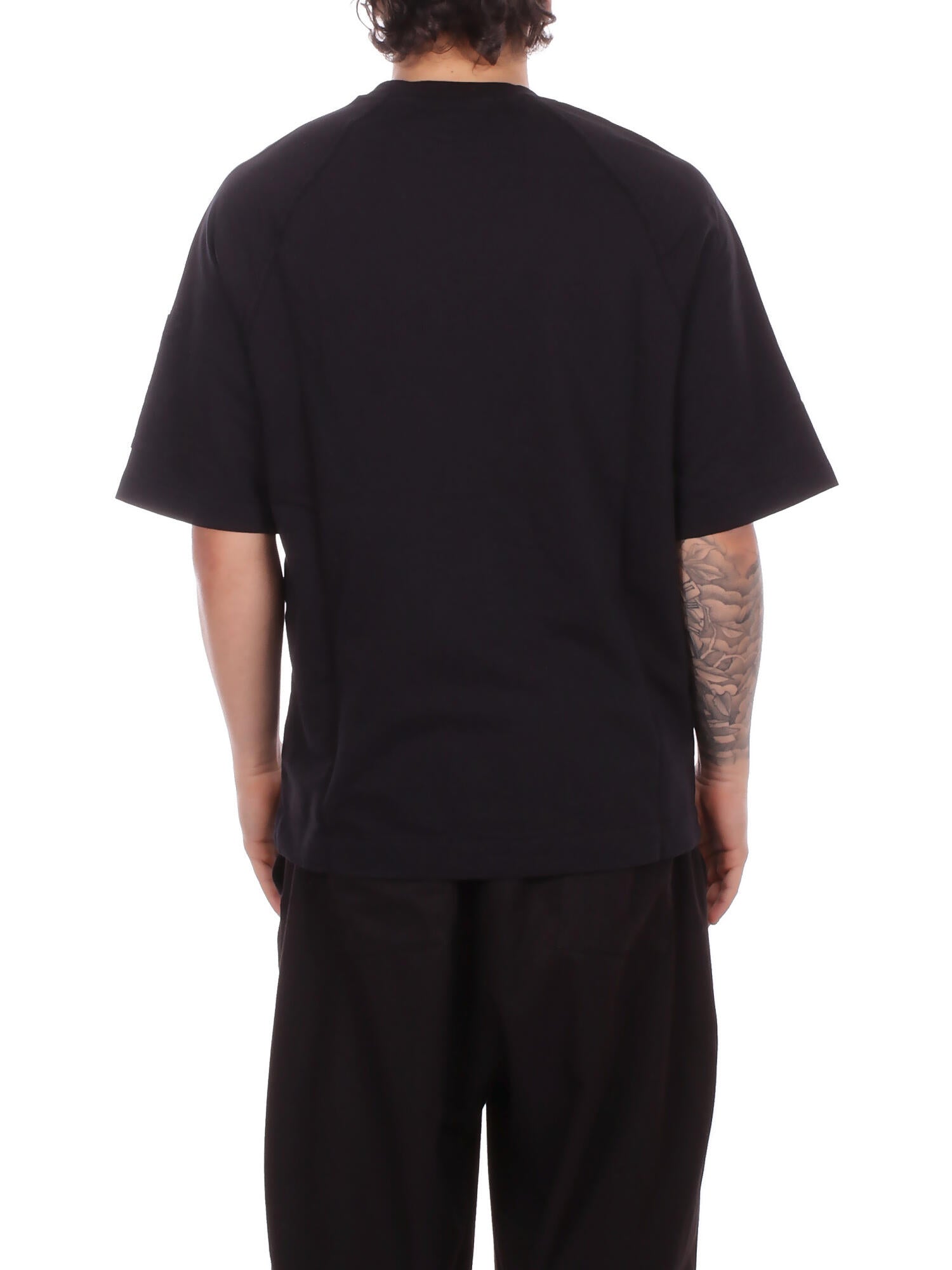 CP COMPANY Uomo T-shirt 20CMSS034A002246G 999 Light fleece short sleve sweat Black