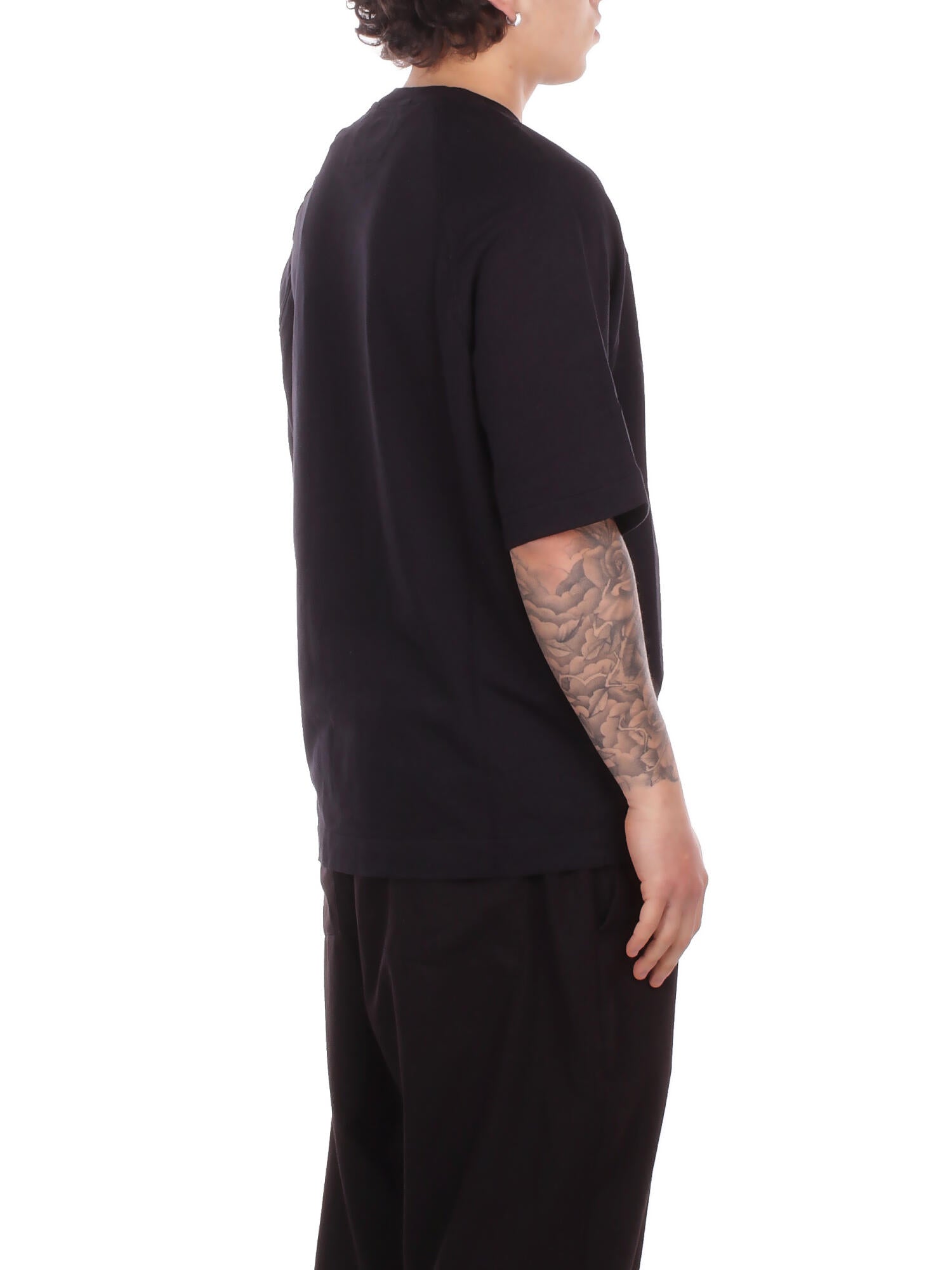 Image of CP COMPANY Uomo T-shirt 20CMSS034A002246G 999 Light fleece short sleve sweat Black