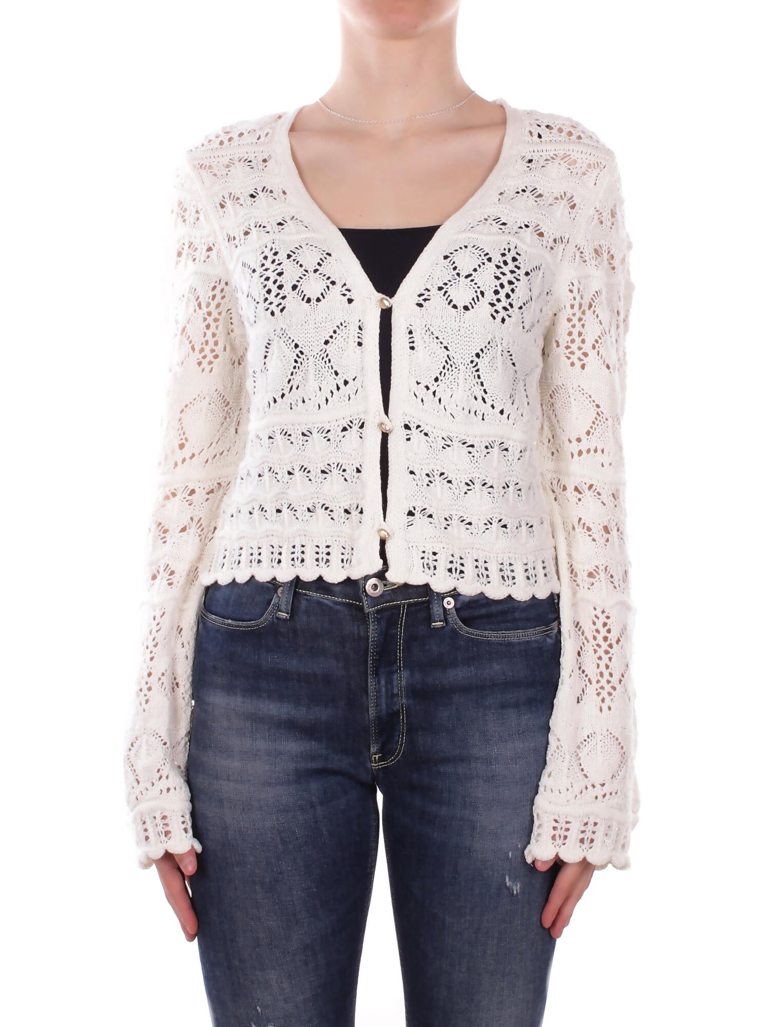 ONLY Donna Maglia 15364859 BIRCH Onlcolette ls v neck cardigan Birch