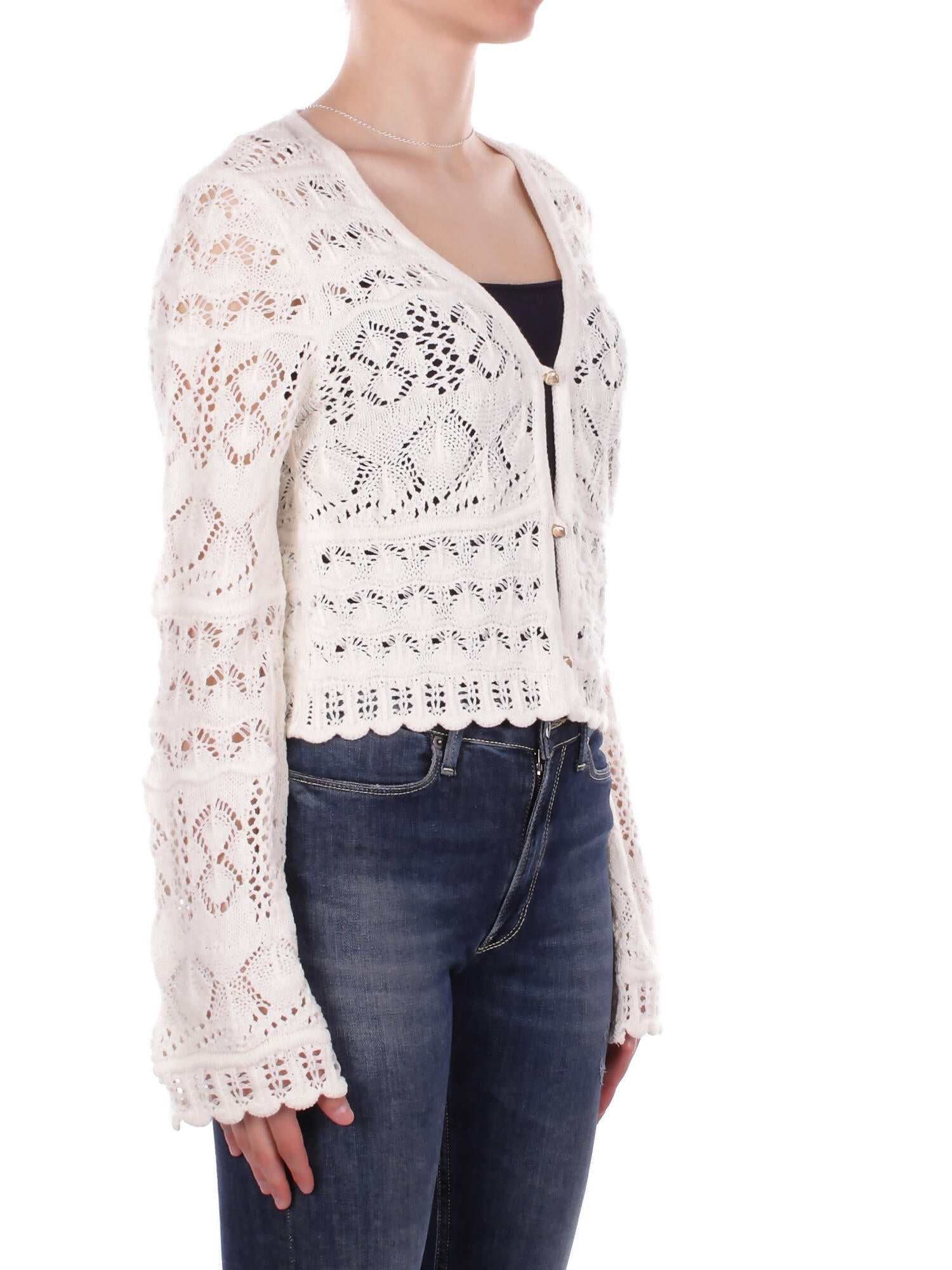 Image of ONLY Donna Maglia 15364859 BIRCH Onlcolette ls v neck cardigan Birch