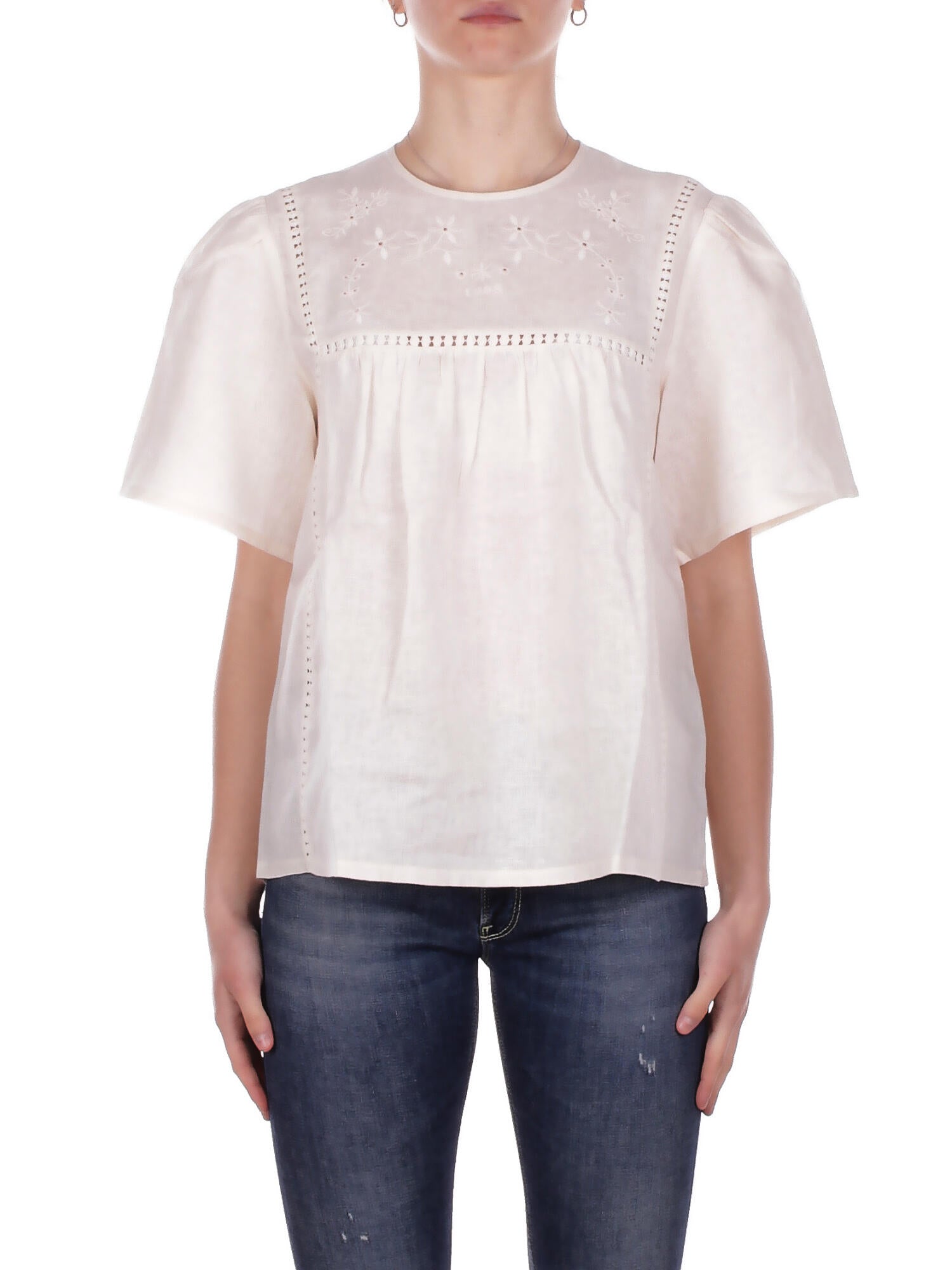 MAX MARA Donna Blusa 2615941082600 001 Wkd bacino Ecru