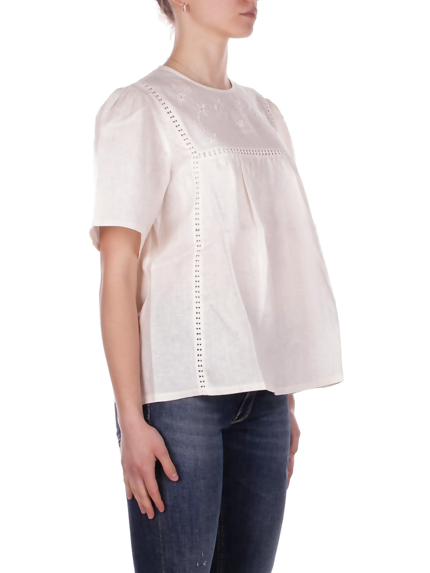 MAX MARA Donna Blusa 2615941082600 001 Wkd bacino Ecru
