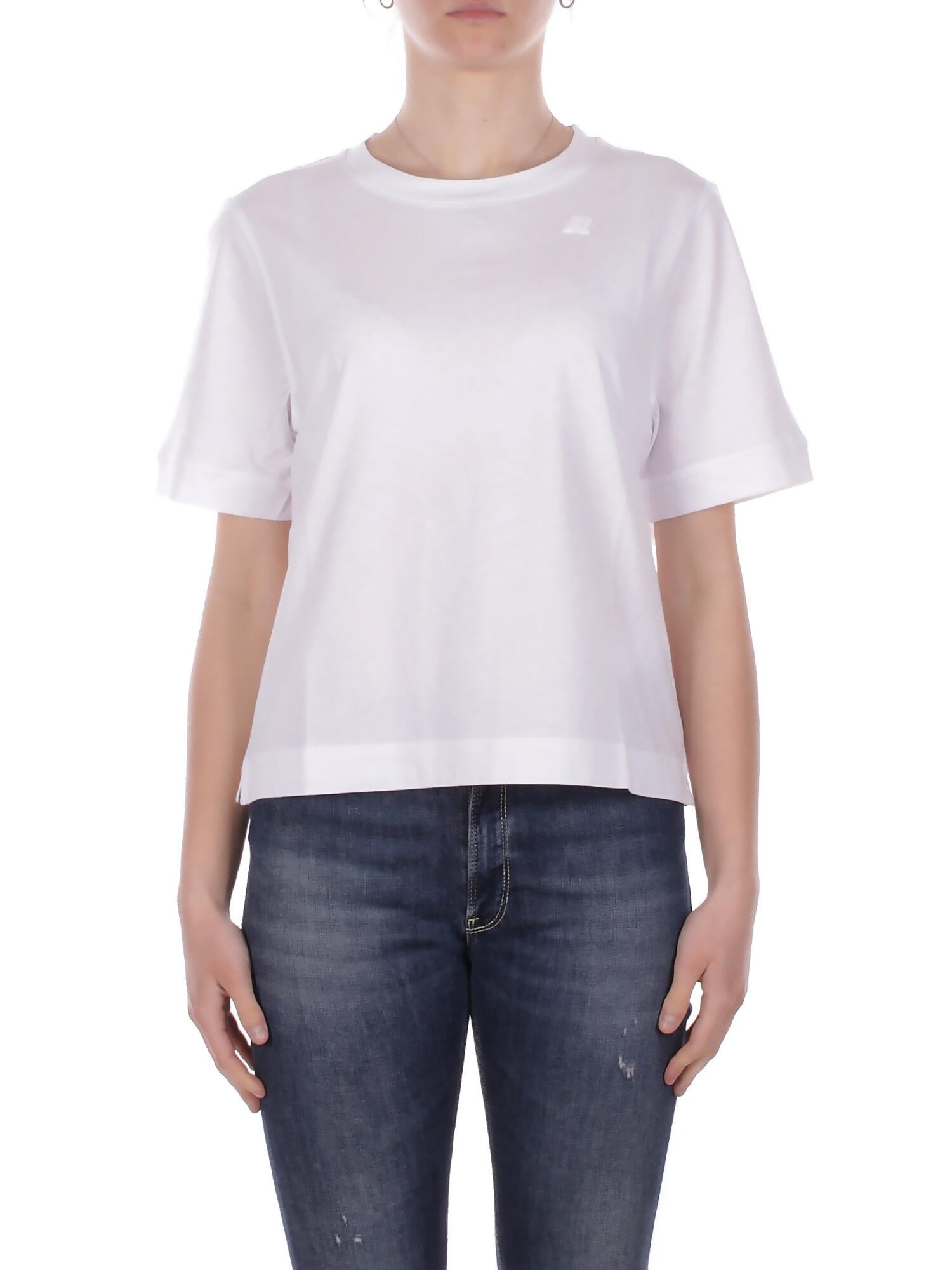 KWAY Donna T-shirt K2148EW 001 Selune jersey White