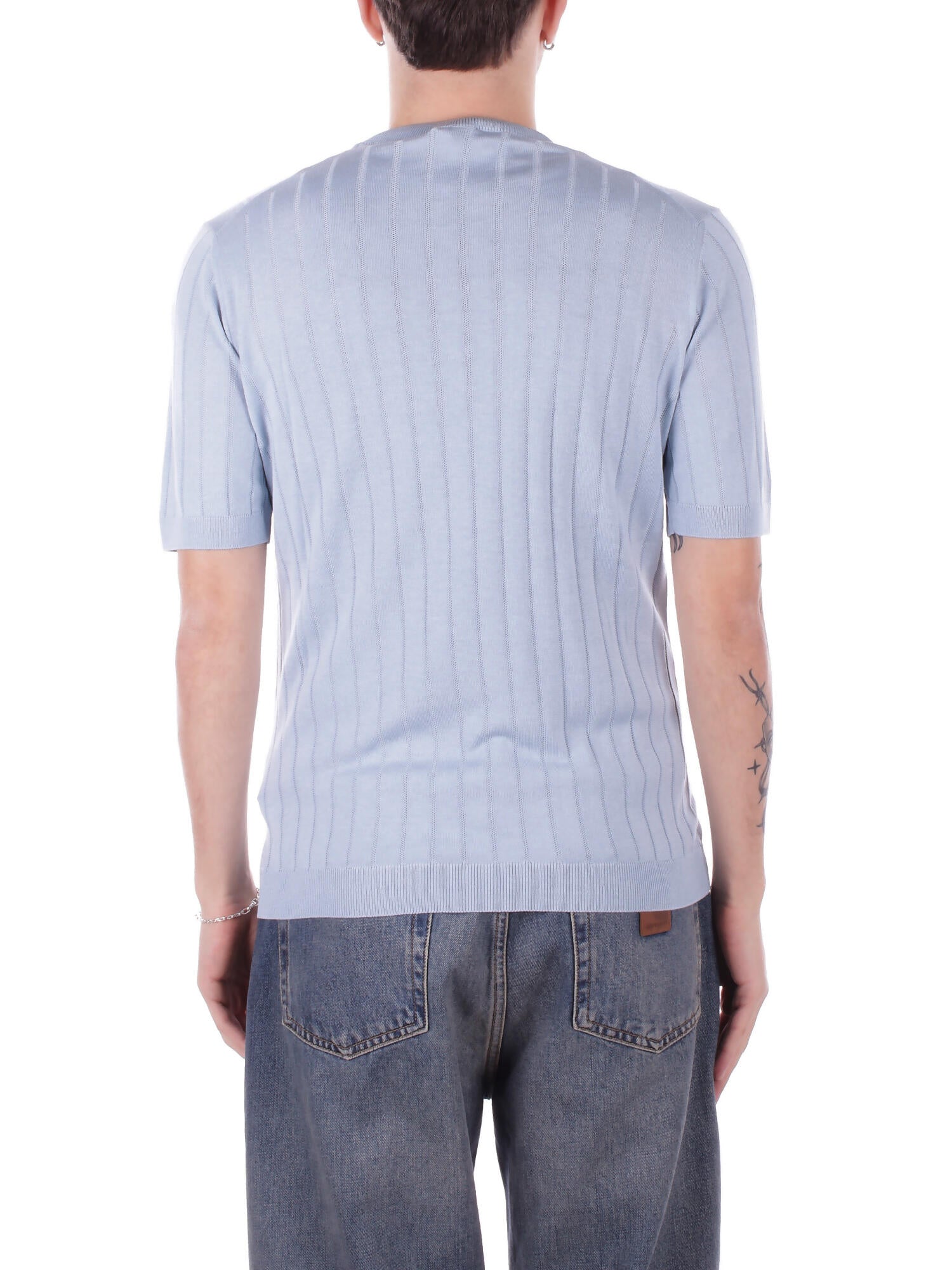 Image of TAGLIATORE Uomo Maglia RODEN PE PWE25 CIELO Tre quarti Cielo