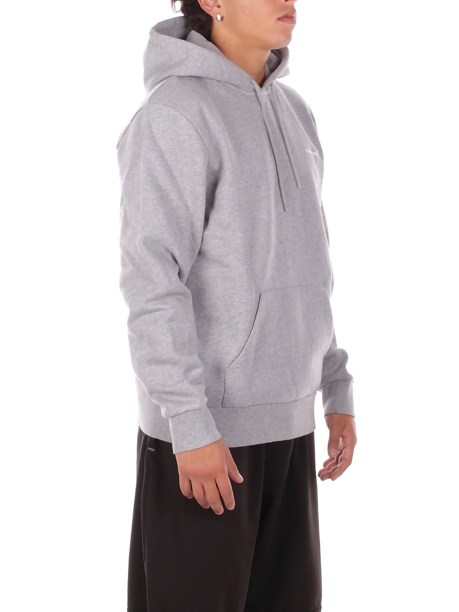 CARHARTT WIP Uomo Felpa I035392 00D XX Hooded script embroidery Grey light