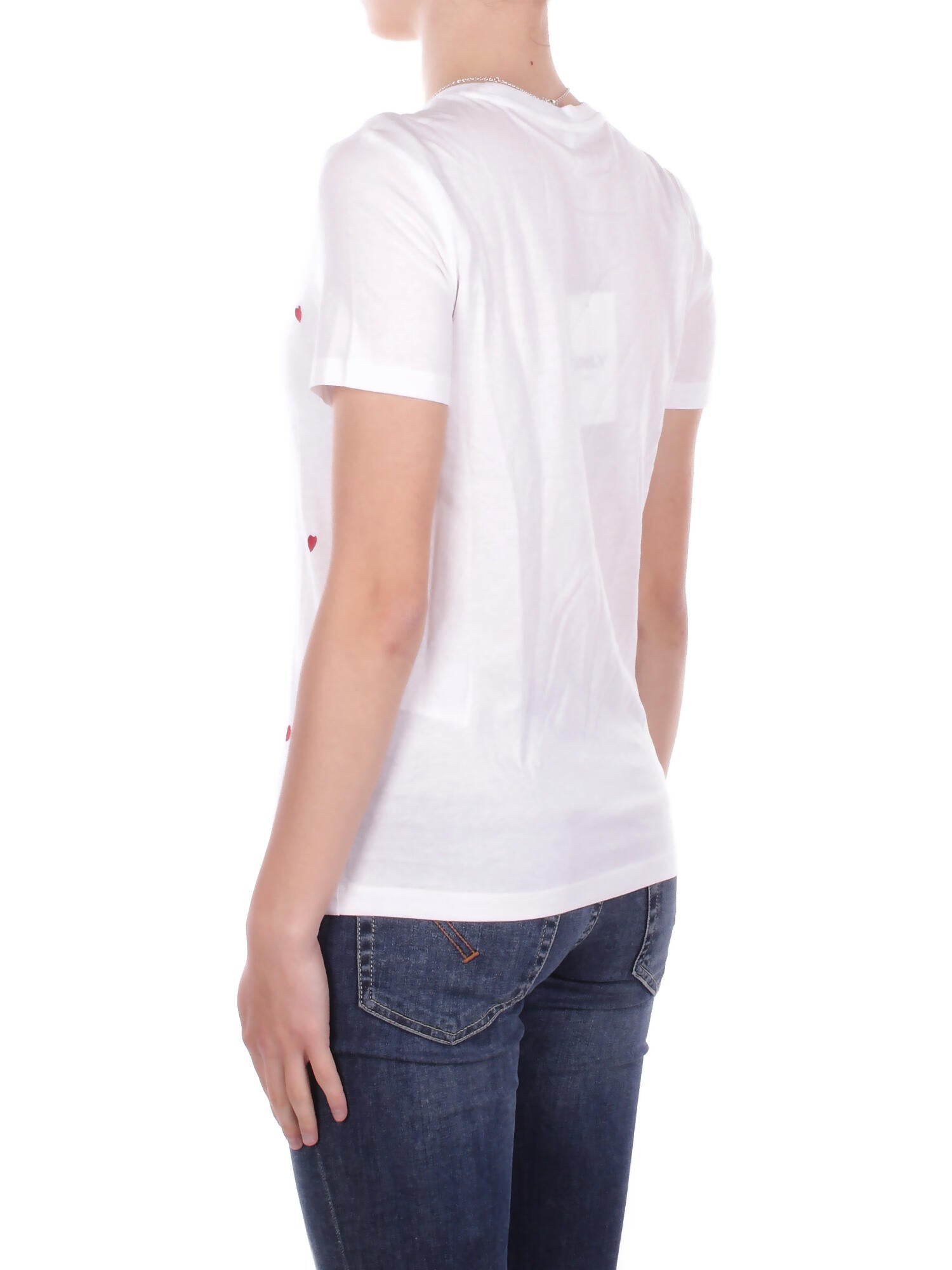 ONLY Donna T-shirt 152884730 WHITE HEART Onlketty life s\s o-neck top Bright white