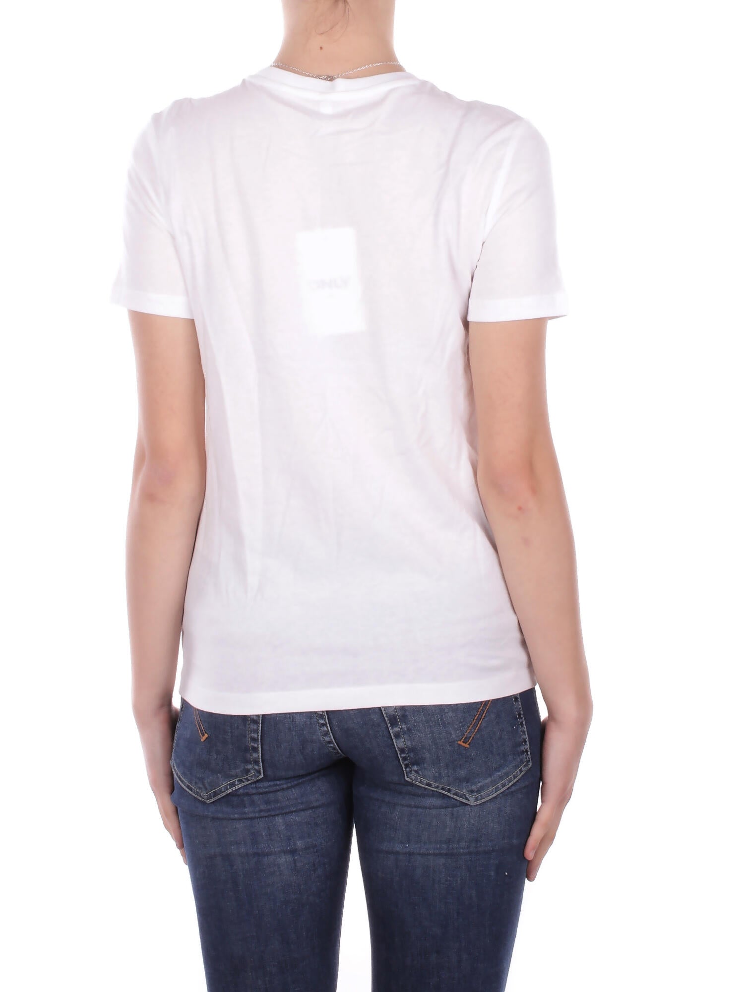 ONLY Donna T-shirt 152884730 WHITE HEART Onlketty life s\s o-neck top Bright white