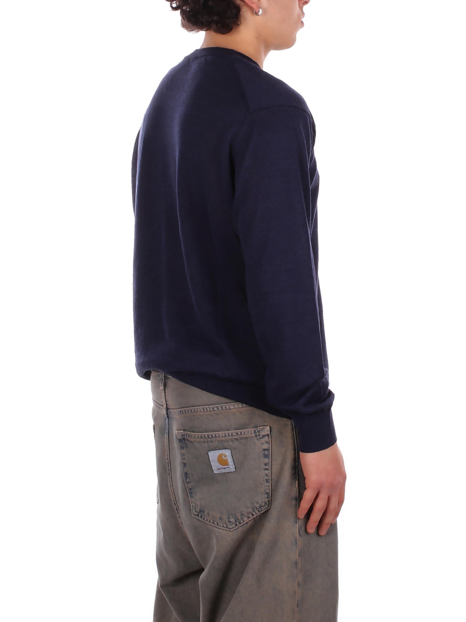 CP COMPANY Uomo Maglia 20CMKN124A110307A 888 Knitwear crew neck in flax Total eclipse