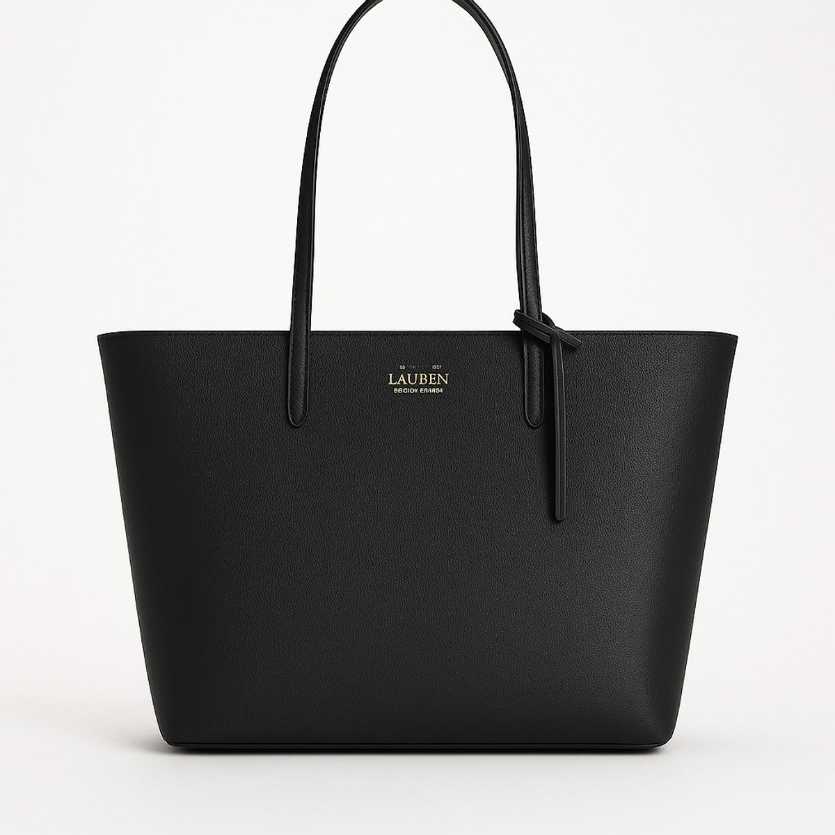 RALPH LAUREN Borsa Donna 431795329 001 in Finta Pelle a Grana Grossa - Nero