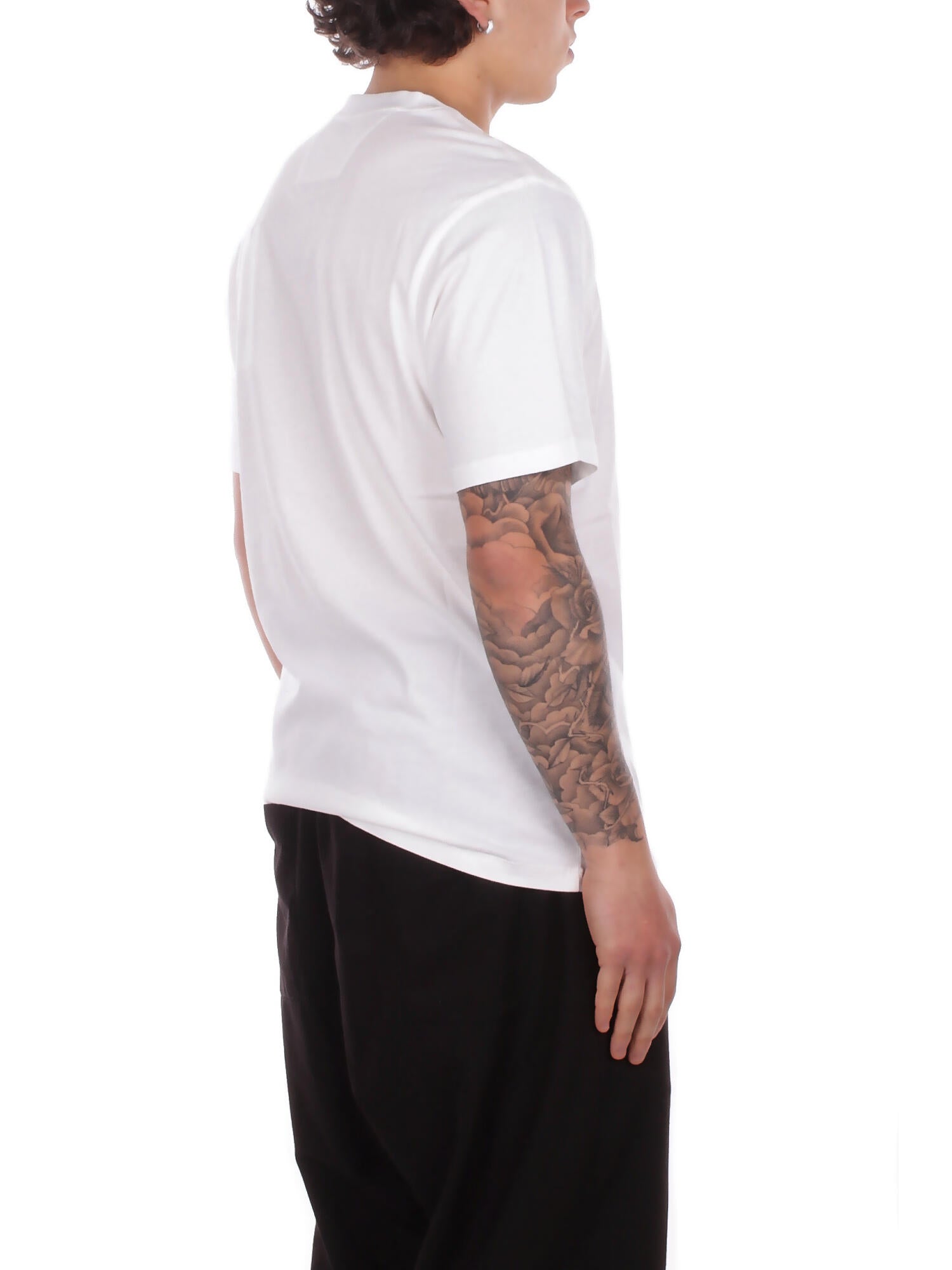 Image of CP COMPANY Uomo T-shirt RCCMTS726A005100W 103 30/1 jersey short sleeve logo Gauze white