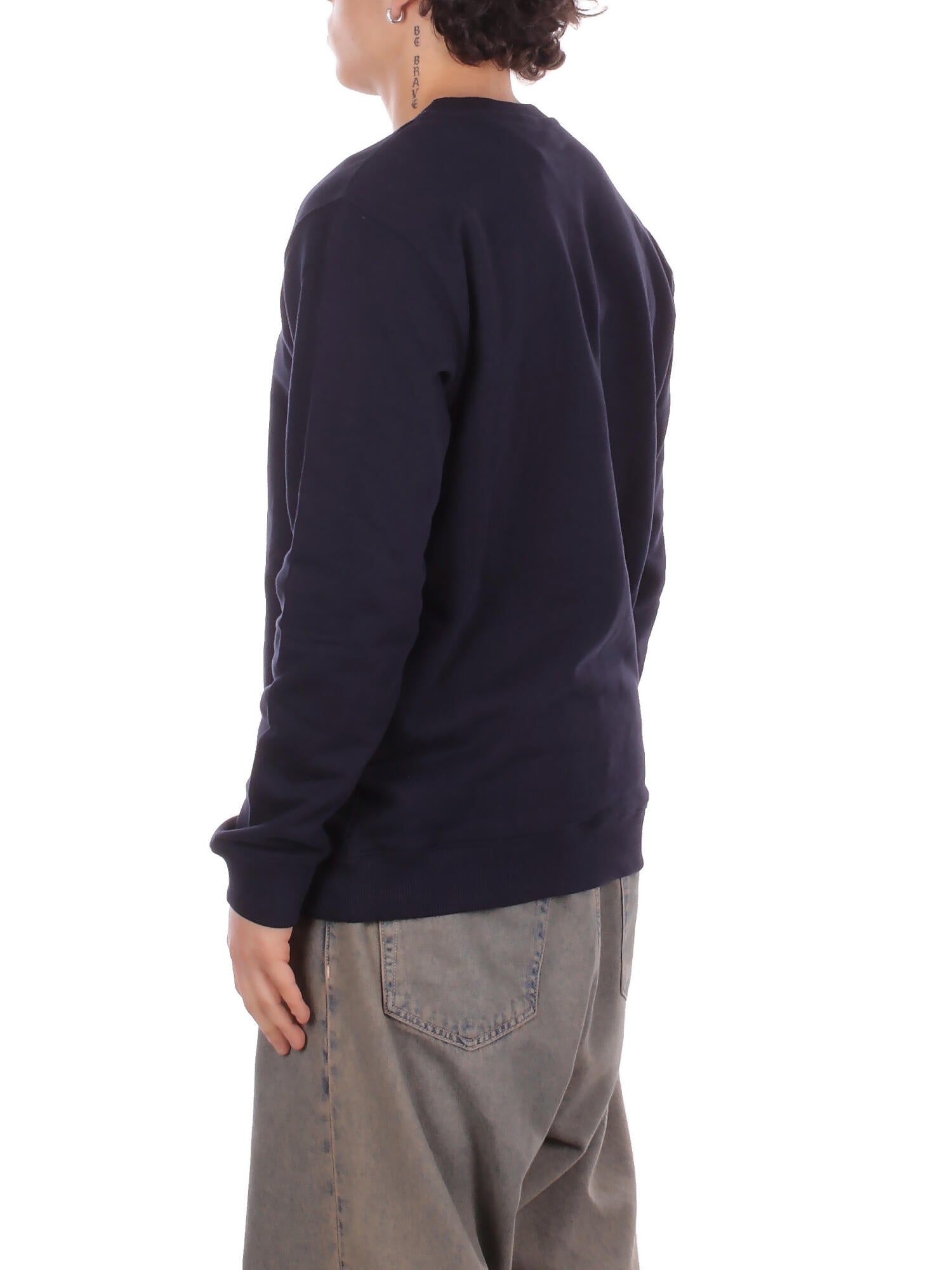 Image of DONDUP Uomo Felpa UF641KF0196U 890 Felpa regular in felpa cotone Blu