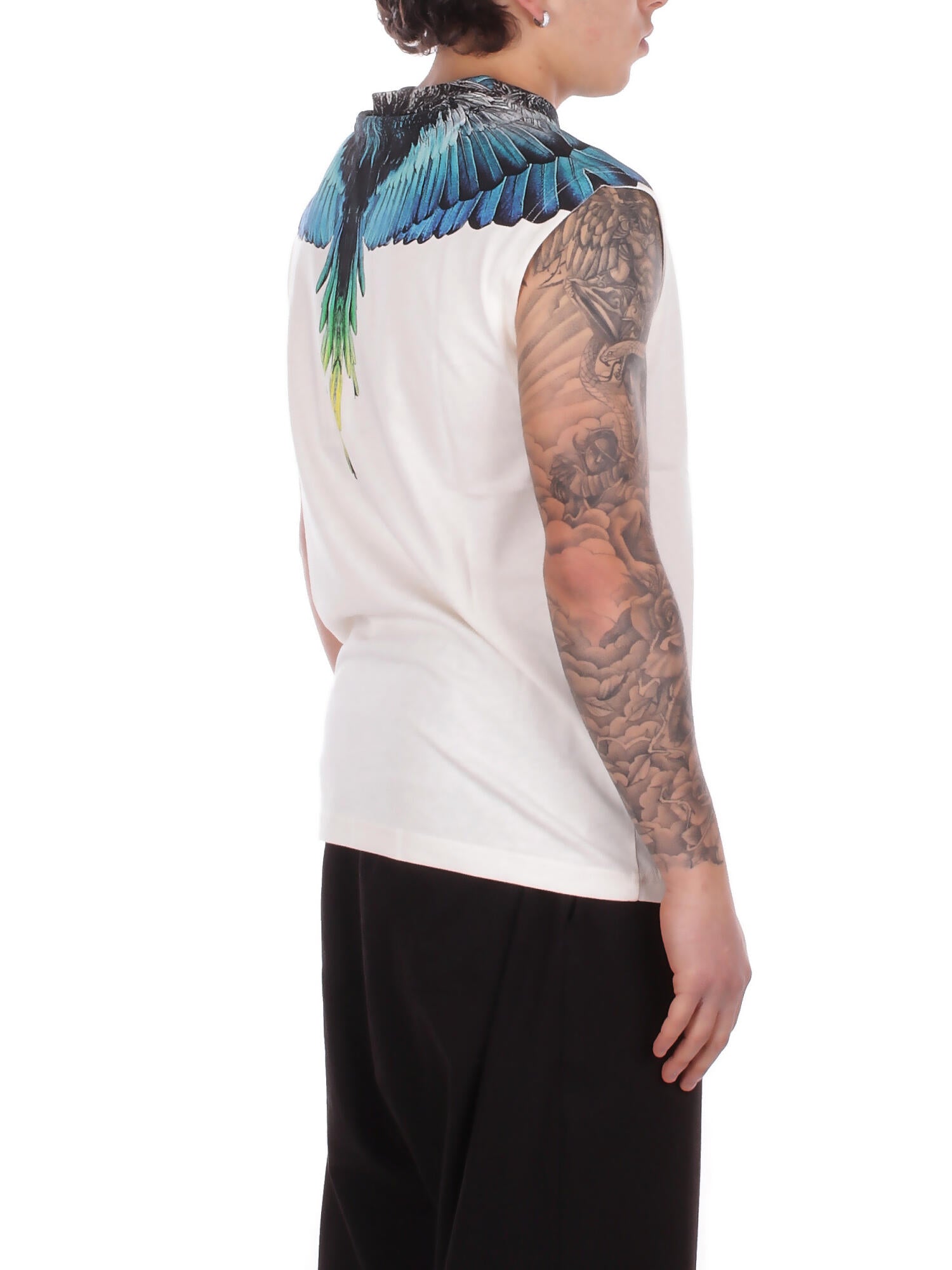 MARCELO BURLON COUNTY OF MILAN Uomo T-shirt S6CMMATH023 412 T-shirt jersey sleeveless man Coconut