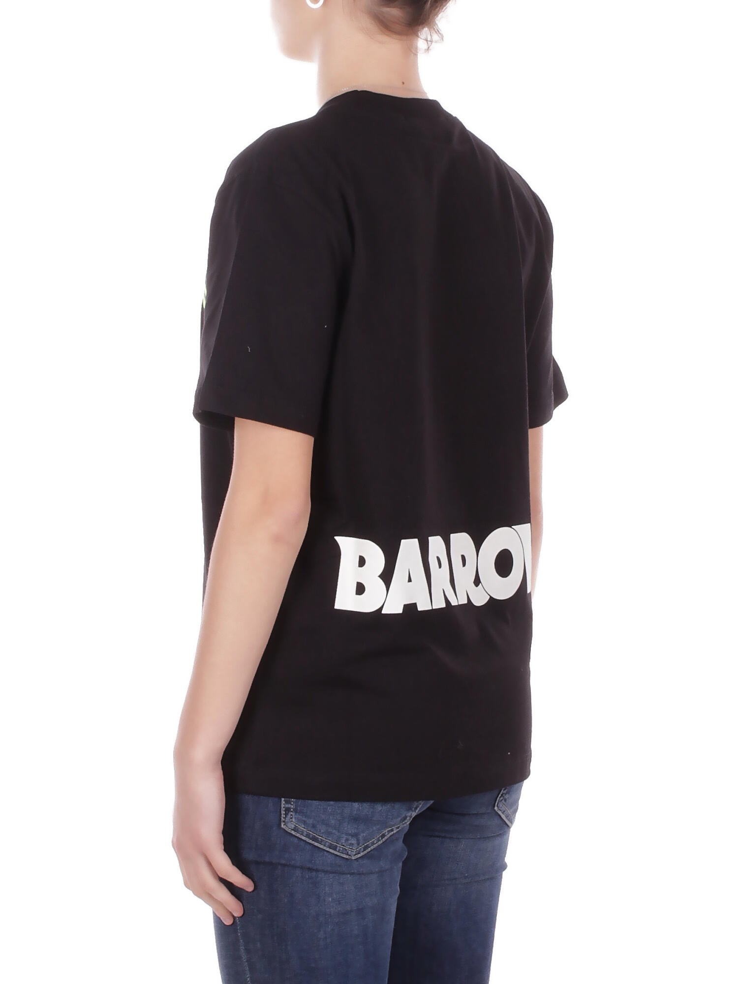 Image of BARROW Unisex T-shirt S6BWUATH003 11006 Jersey t-shirt Black white