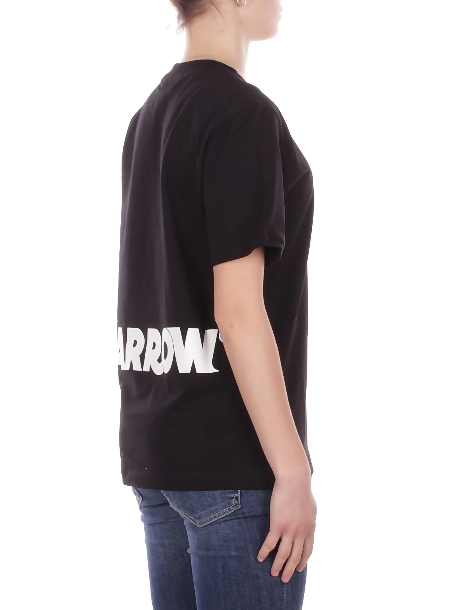 Image of BARROW Unisex T-shirt S6BWUATH003 11006 Jersey t-shirt Black white