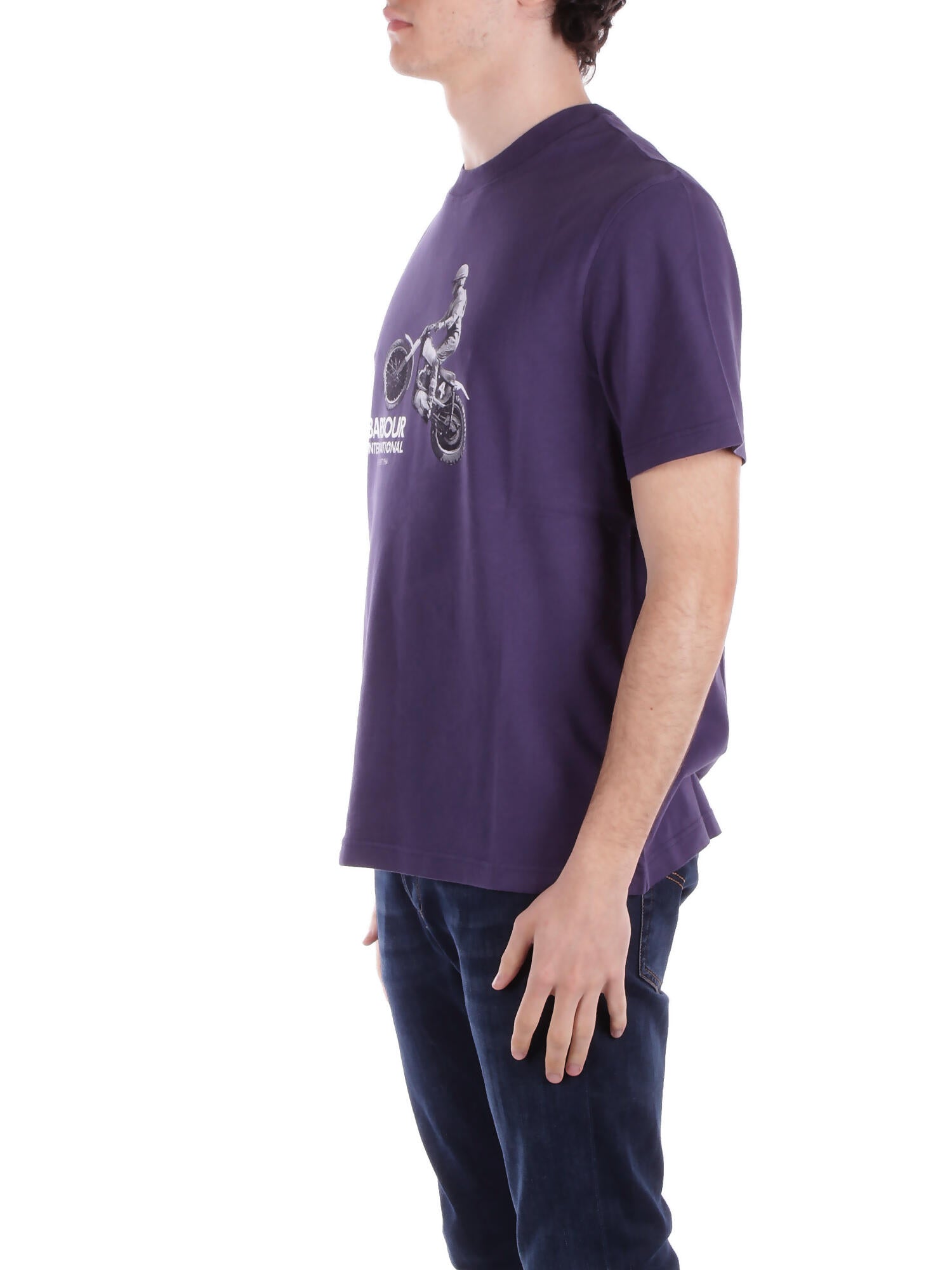 Image of BARBOUR Uomo T-shirt MTS1432 MTS BU78 Jump archive graphic t-shirt Blue
