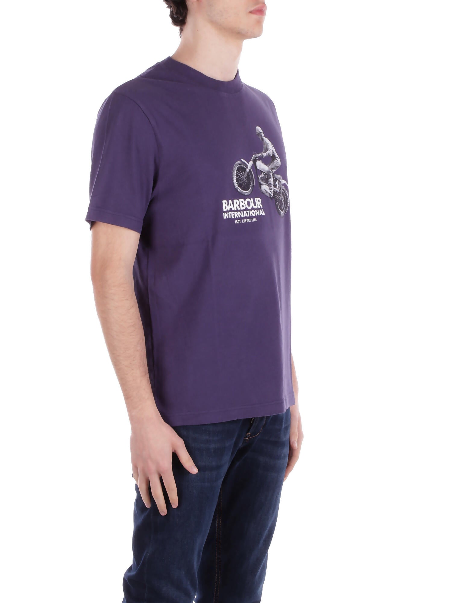 Image of BARBOUR Uomo T-shirt MTS1432 MTS BU78 Jump archive graphic t-shirt Blue