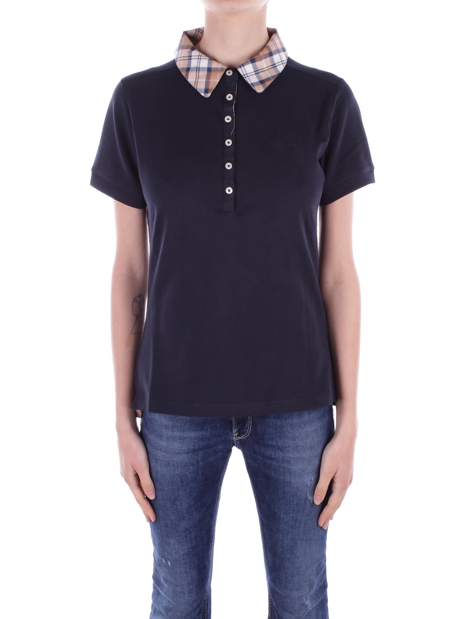 Image of BARBOUR Donna Polo LML0633 NY13 Malvern top Navy