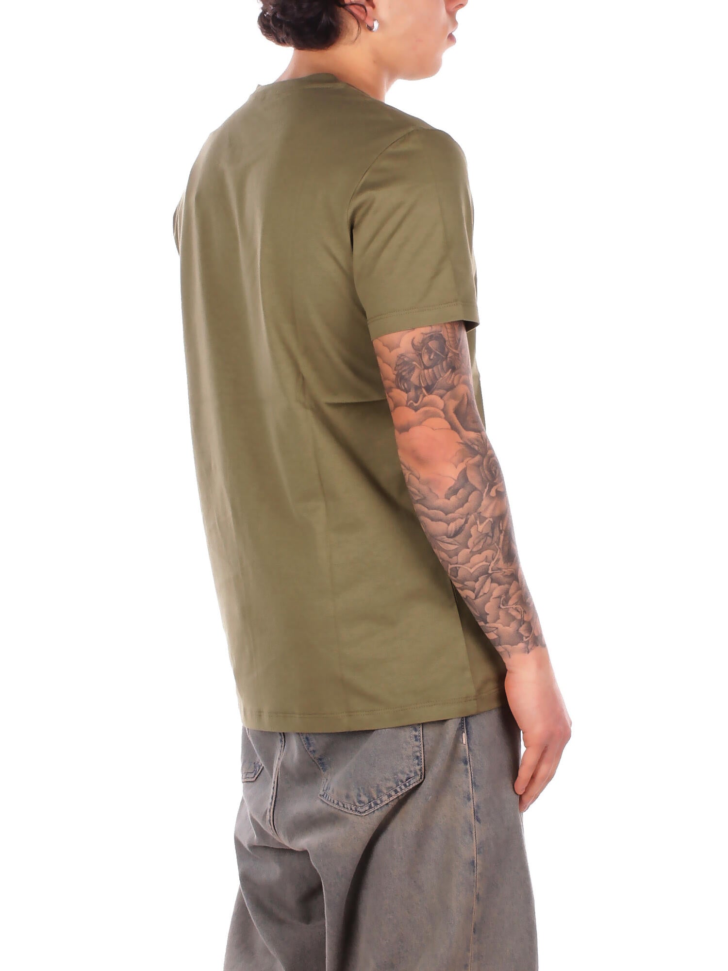 Image of DONDUP Uomo T-shirt US198JF0271U 633 T-shirt regular in jersey basi Militare