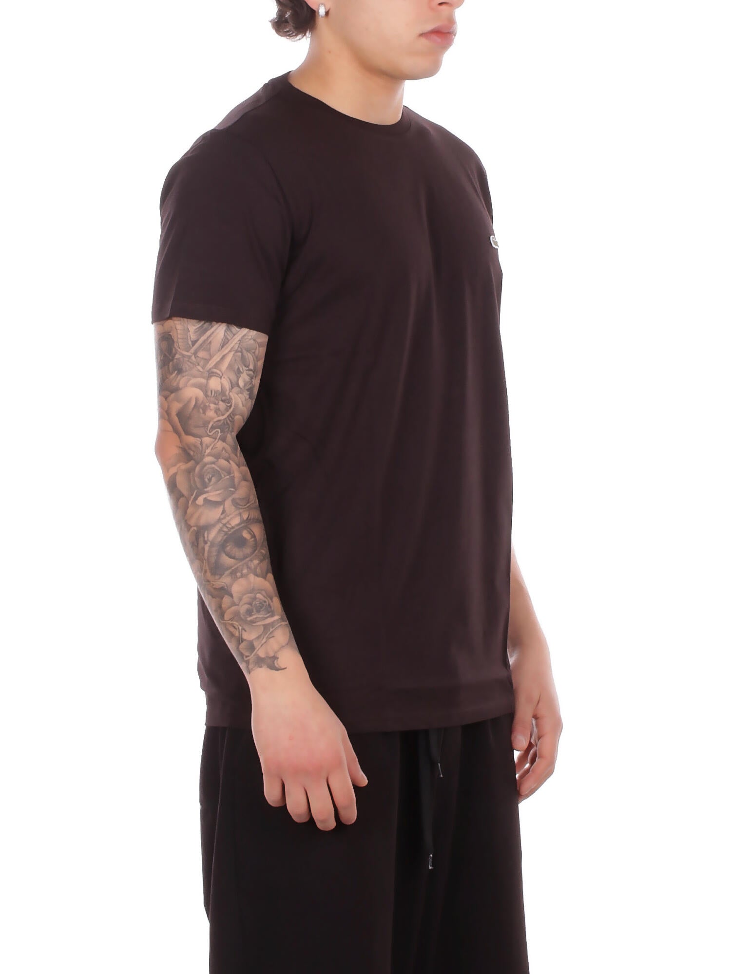 LACOSTE Uomo T-shirt TH6709 3LA Tee shirt Marrone