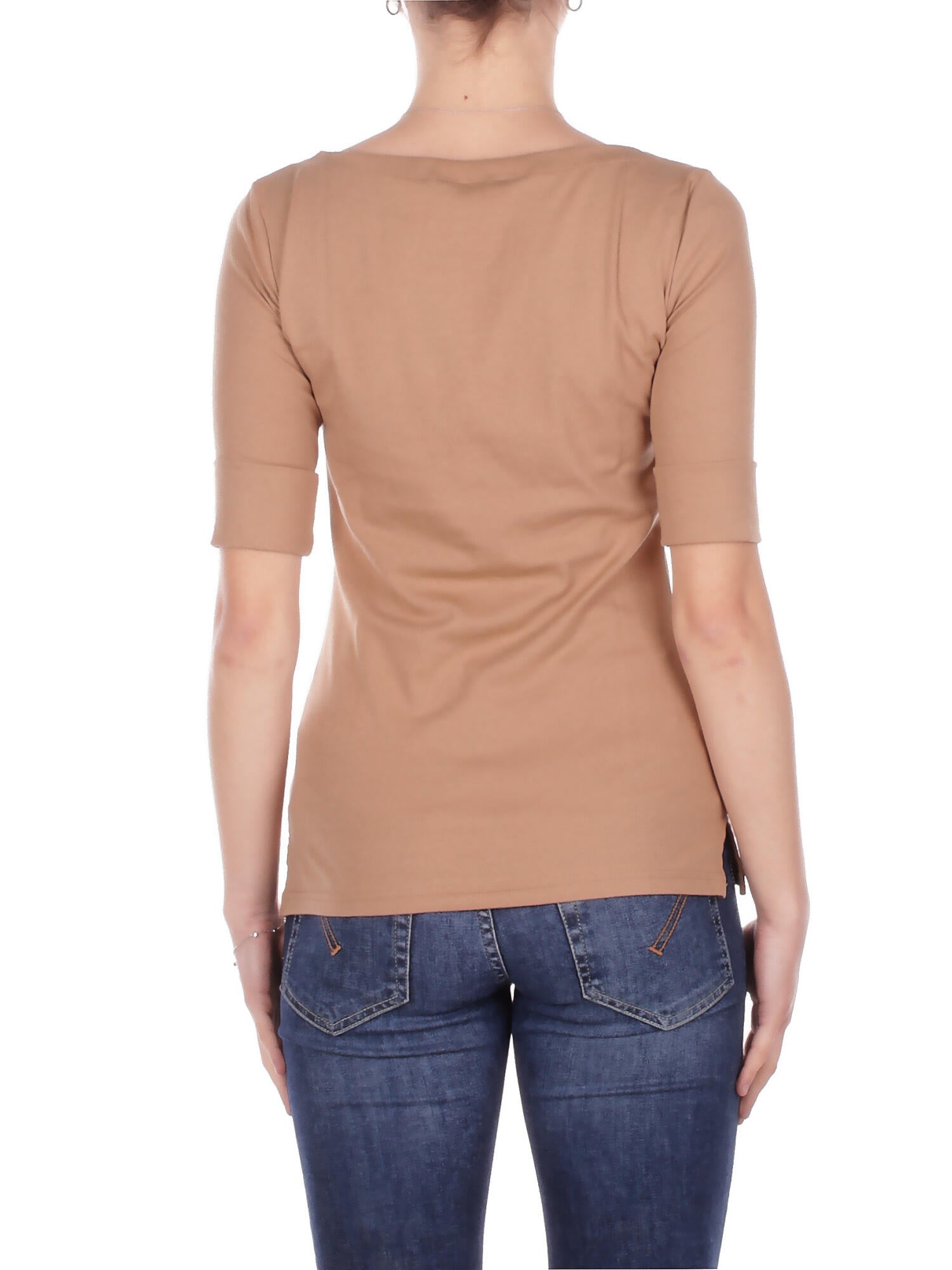RALPH LAUREN Donna Maglia 200654963 147 Judy elbow sleeve knit Camel
