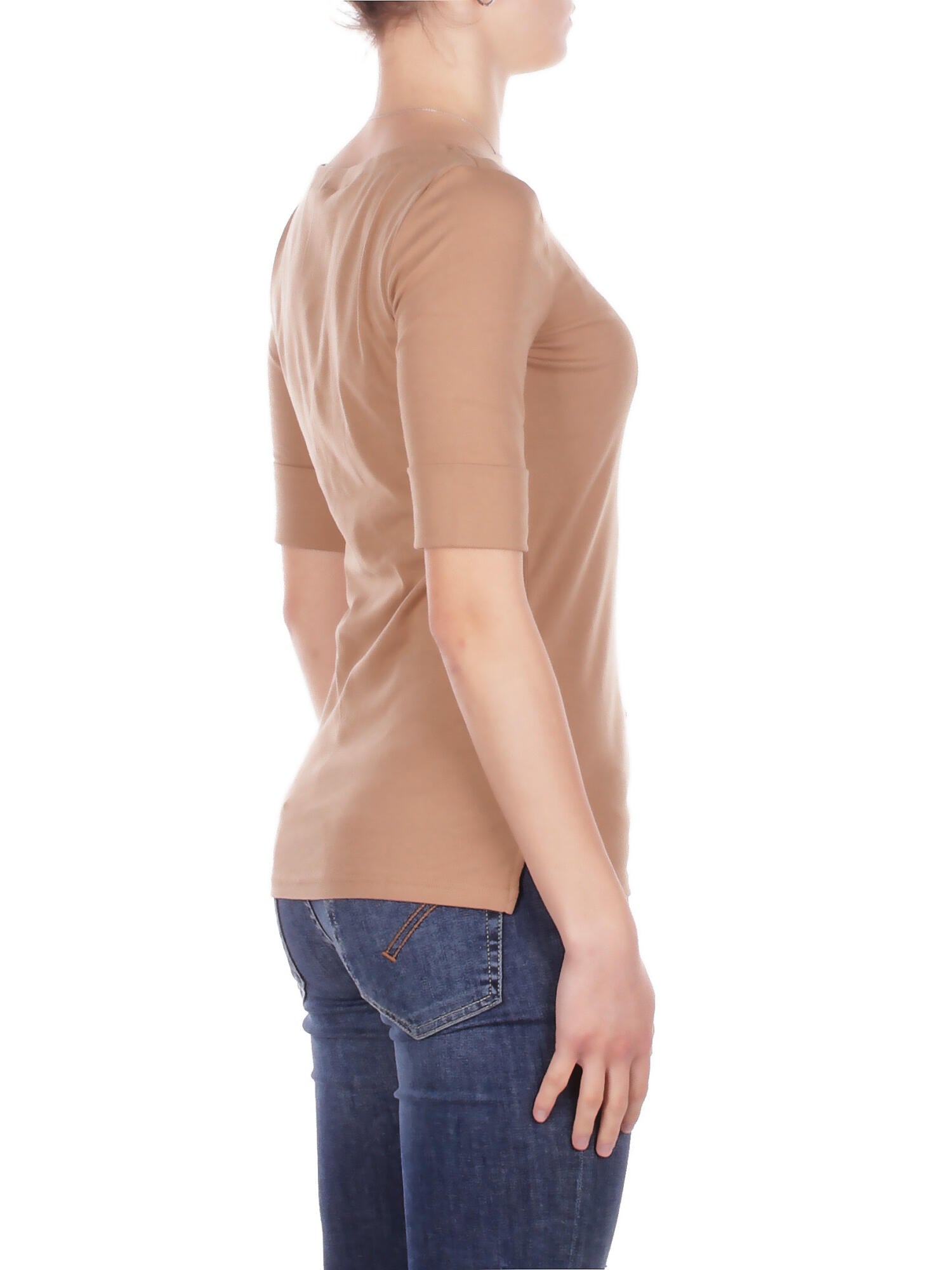 Image of RALPH LAUREN Donna Maglia 200654963 147 Judy elbow sleeve knit Camel