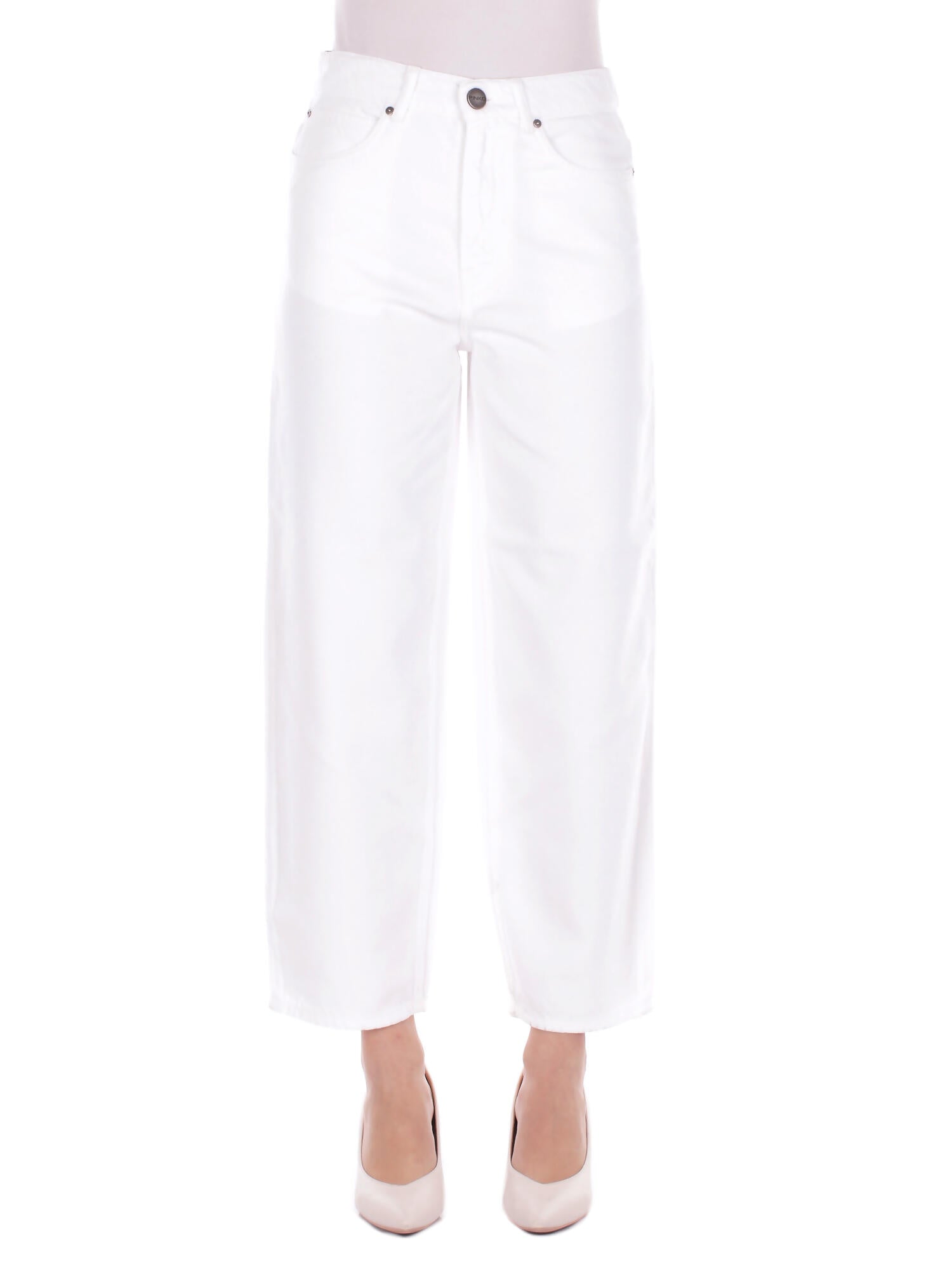 PINKO Donna Pantalone 103857A3E1 Z04 Estelle egg bull slegato Bianco