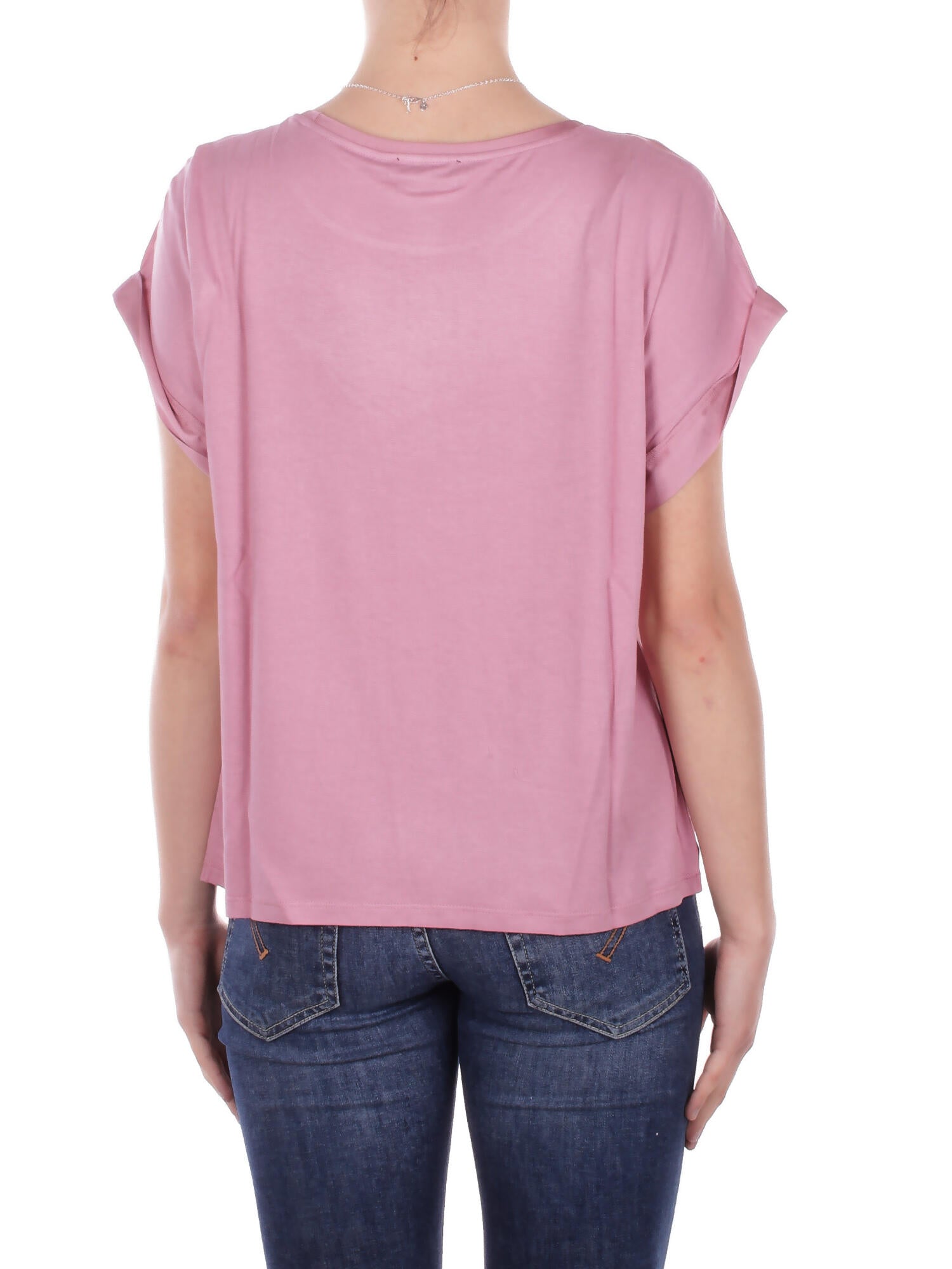 ONLY Donna T-shirt 15303413 LILAS Onllieke s\s satin mix top wvn Lilas