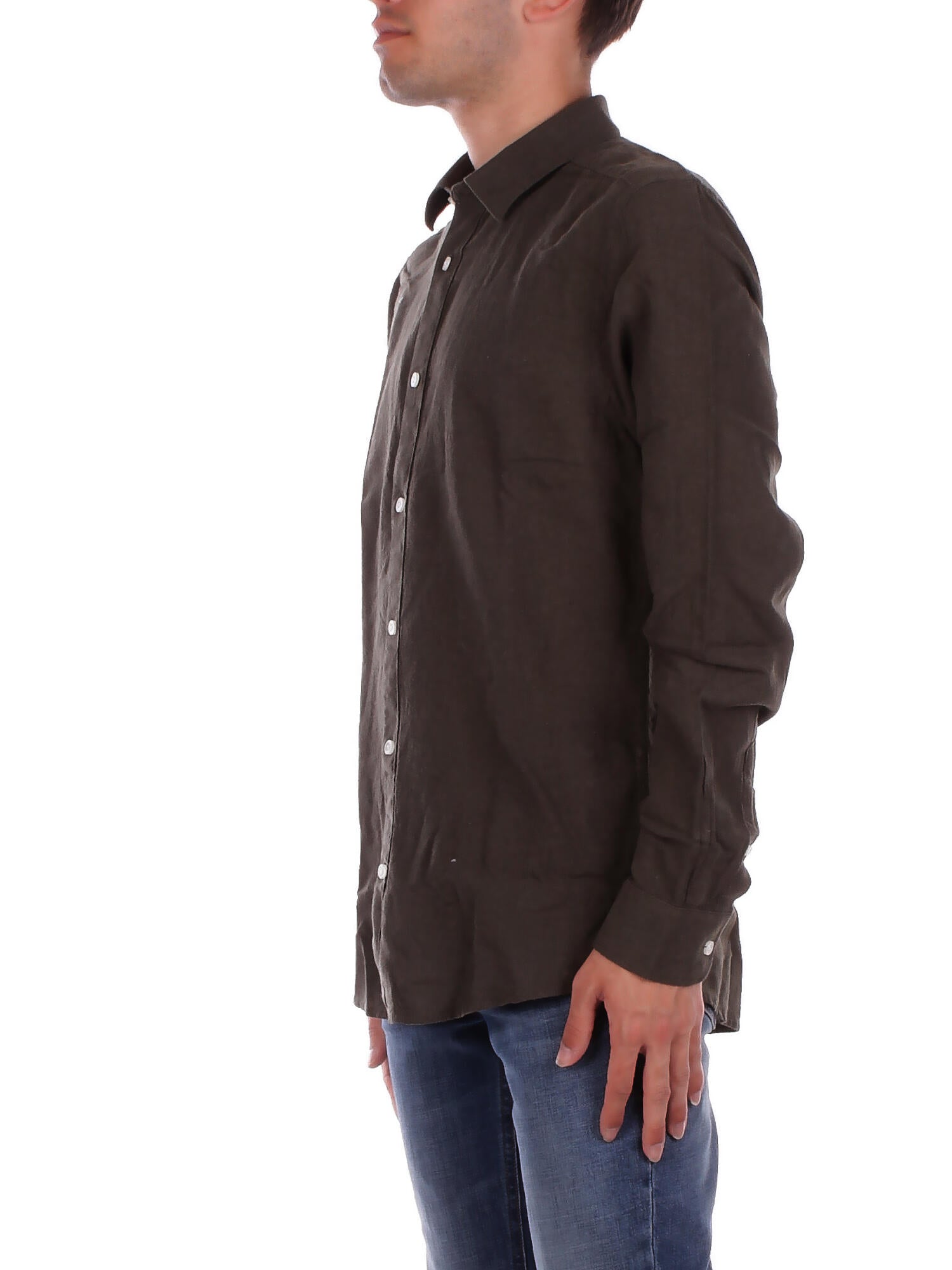 ONLY & SONS Uomo Camicia 22012321 KAMBABA Onscaiden life ls solid linen Militare