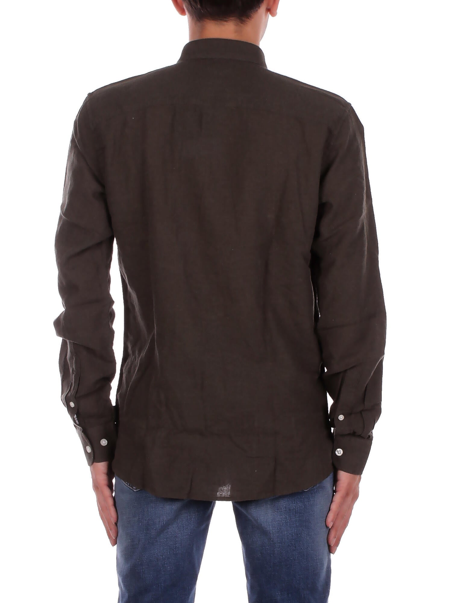 ONLY & SONS Uomo Camicia 22012321 KAMBABA Onscaiden life ls solid linen Militare