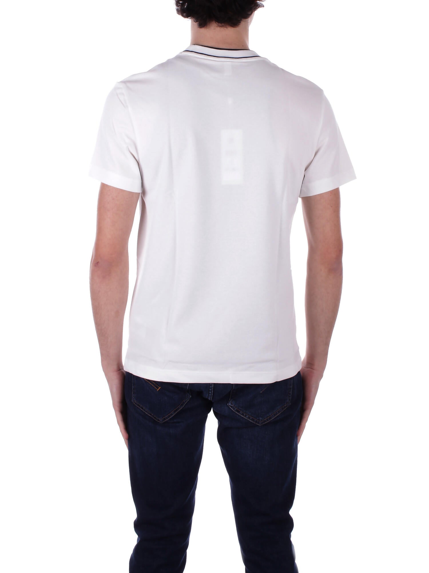 LACOSTE Uomo Maglia TH8174 70V Tee shirt Farina