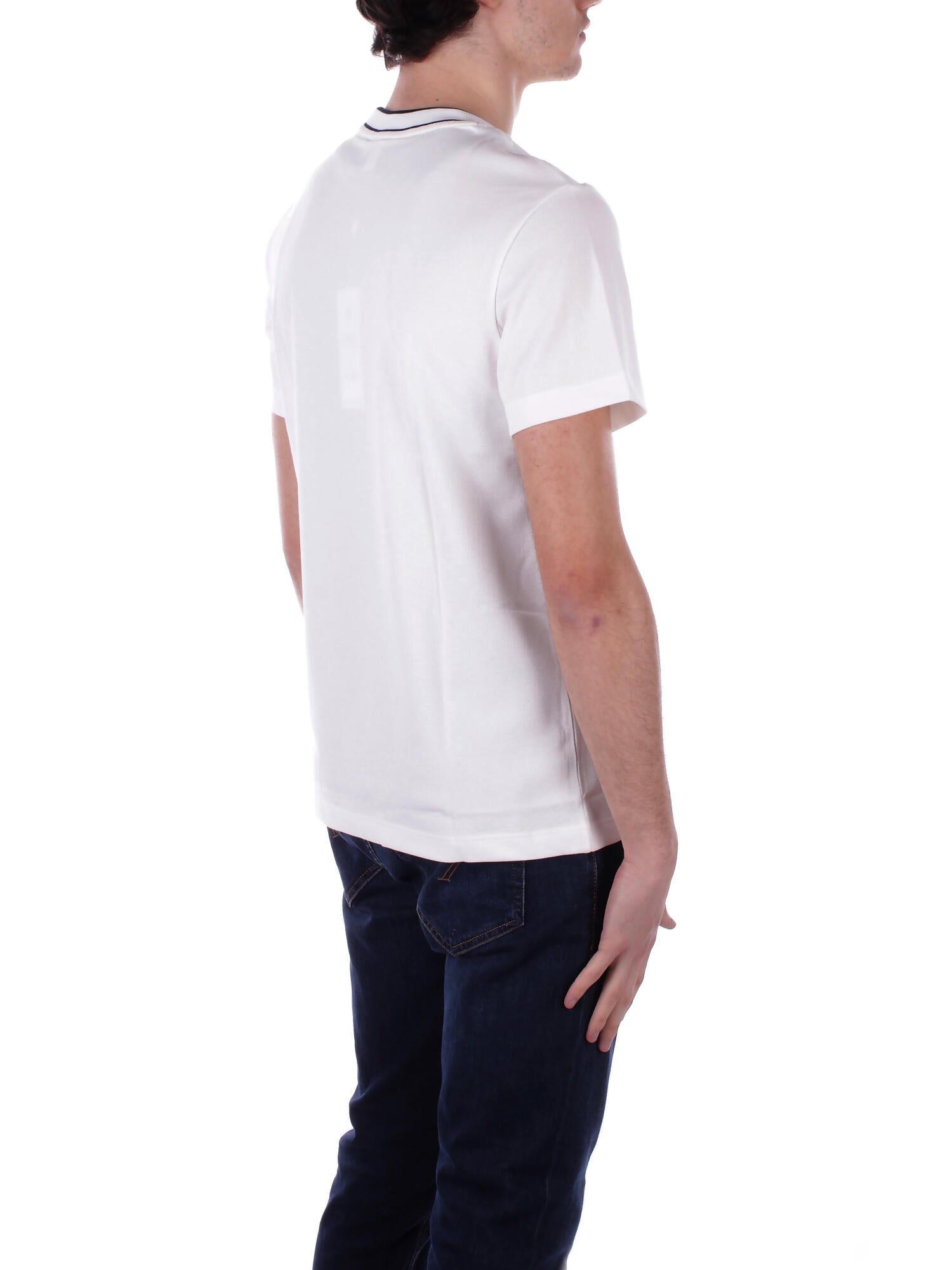 LACOSTE Uomo Maglia TH8174 70V Tee shirt Farina