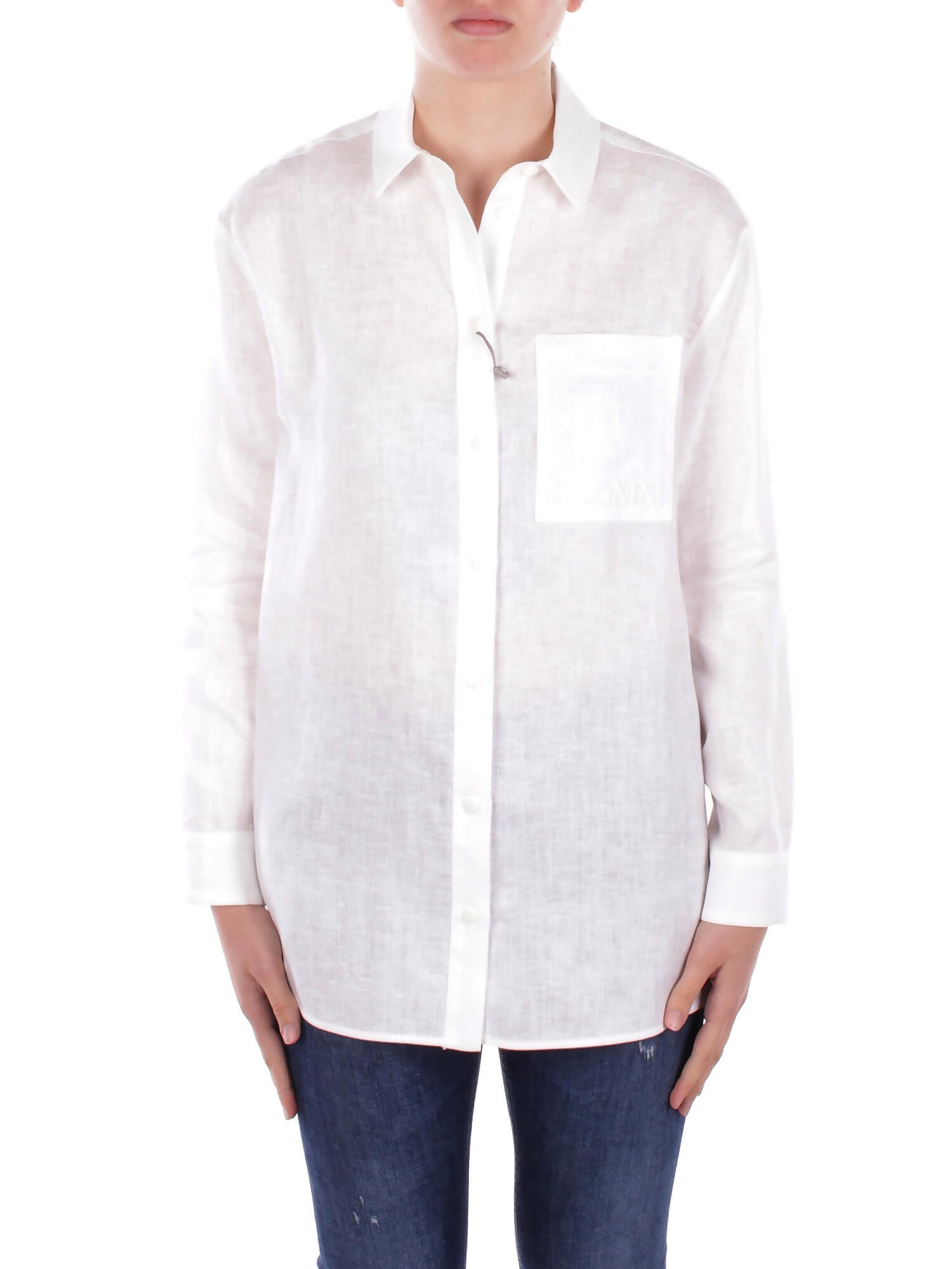 MAX MARA Donna Camicia NOEL 010 Camicia puro lino lavata Bianco