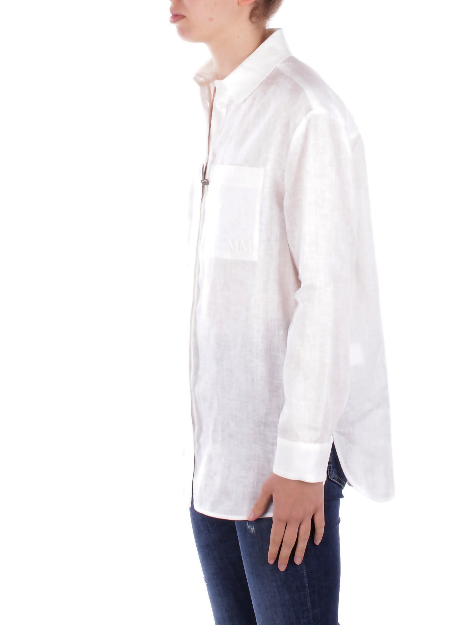 MAX MARA Donna Camicia NOEL 010 Camicia puro lino lavata Bianco