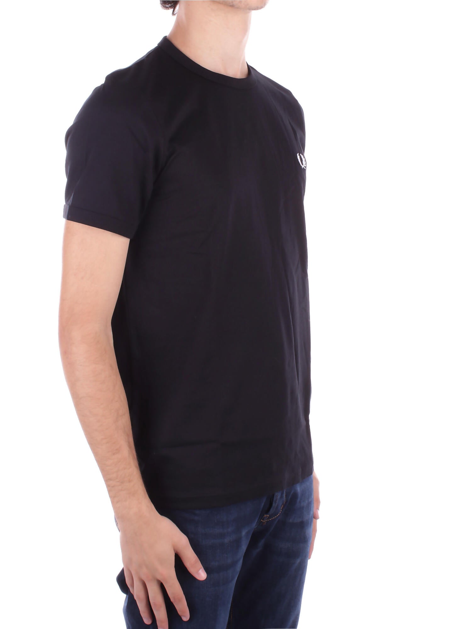 Image of FRED PERRY Uomo T-shirt M3519 102 Fp ringer t-shirt Black