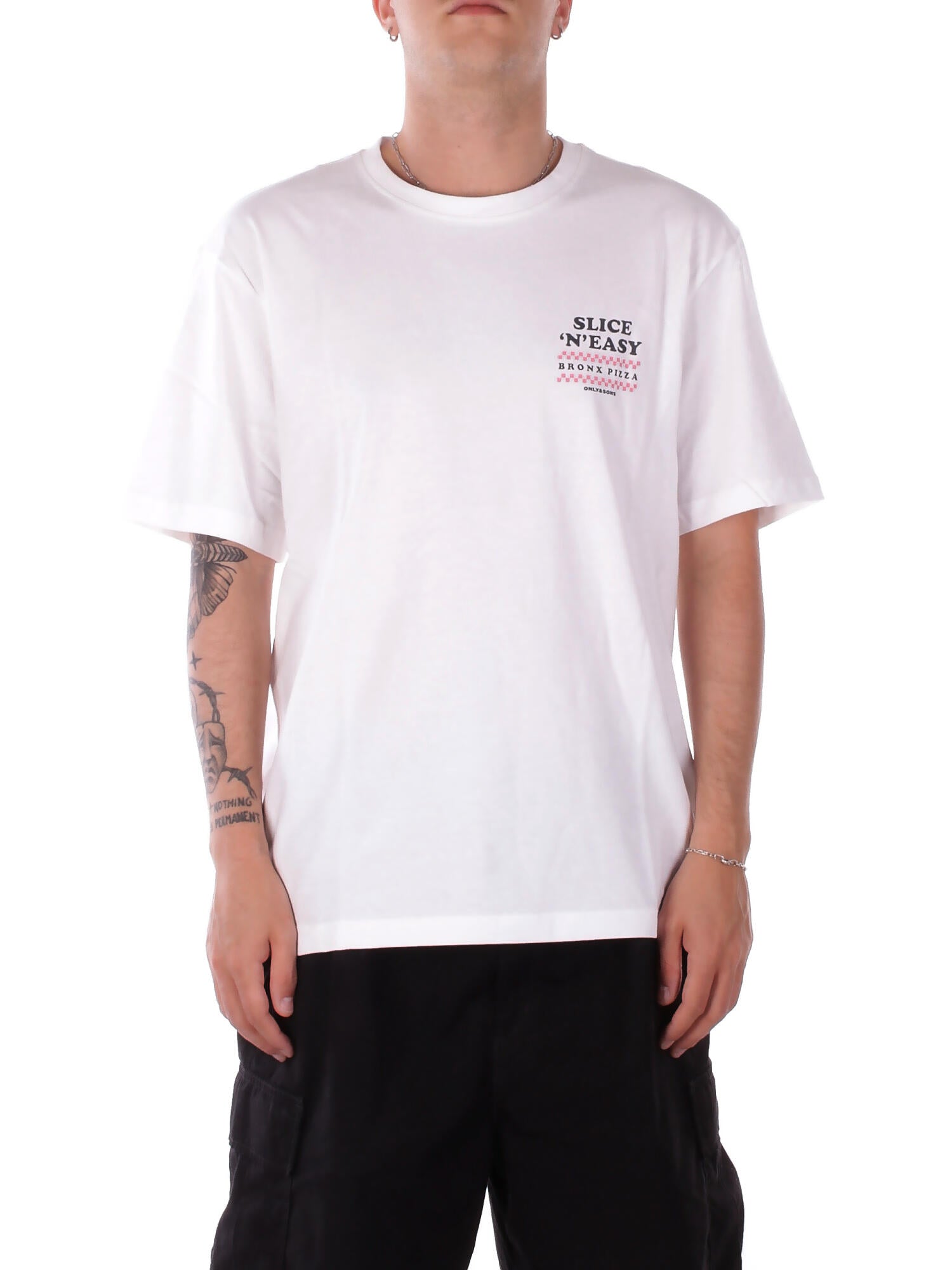 Image of ONLY & SONS Uomo T-shirt 22035827 WHITE Onstristan rlx ss tee White