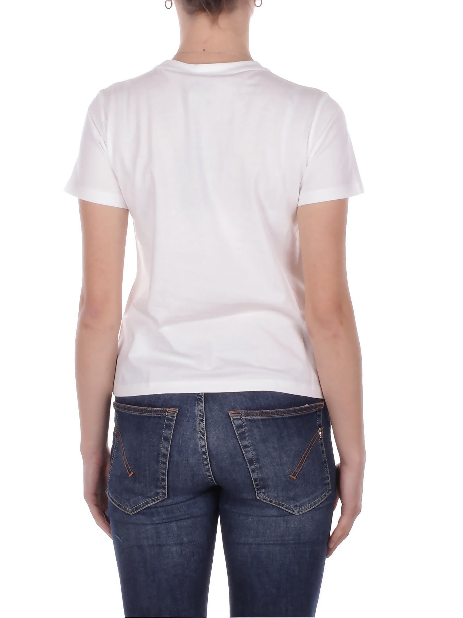 Image of PINKO Donna T-shirt 107094A3C7 ZR2 Fidenza t-shirt jersey logo Bianco rosso