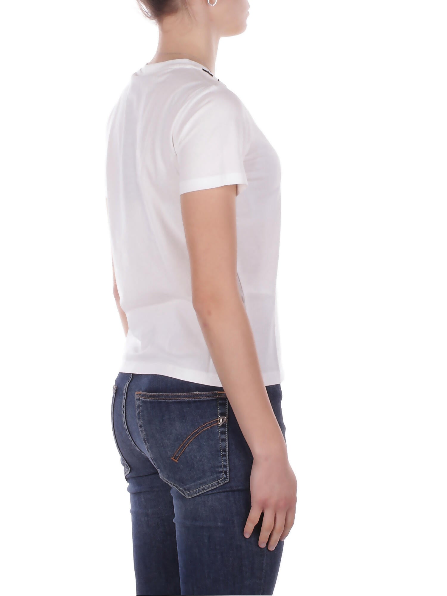 Image of PINKO Donna T-shirt 107094A3C7 ZR2 Fidenza t-shirt jersey logo Bianco rosso