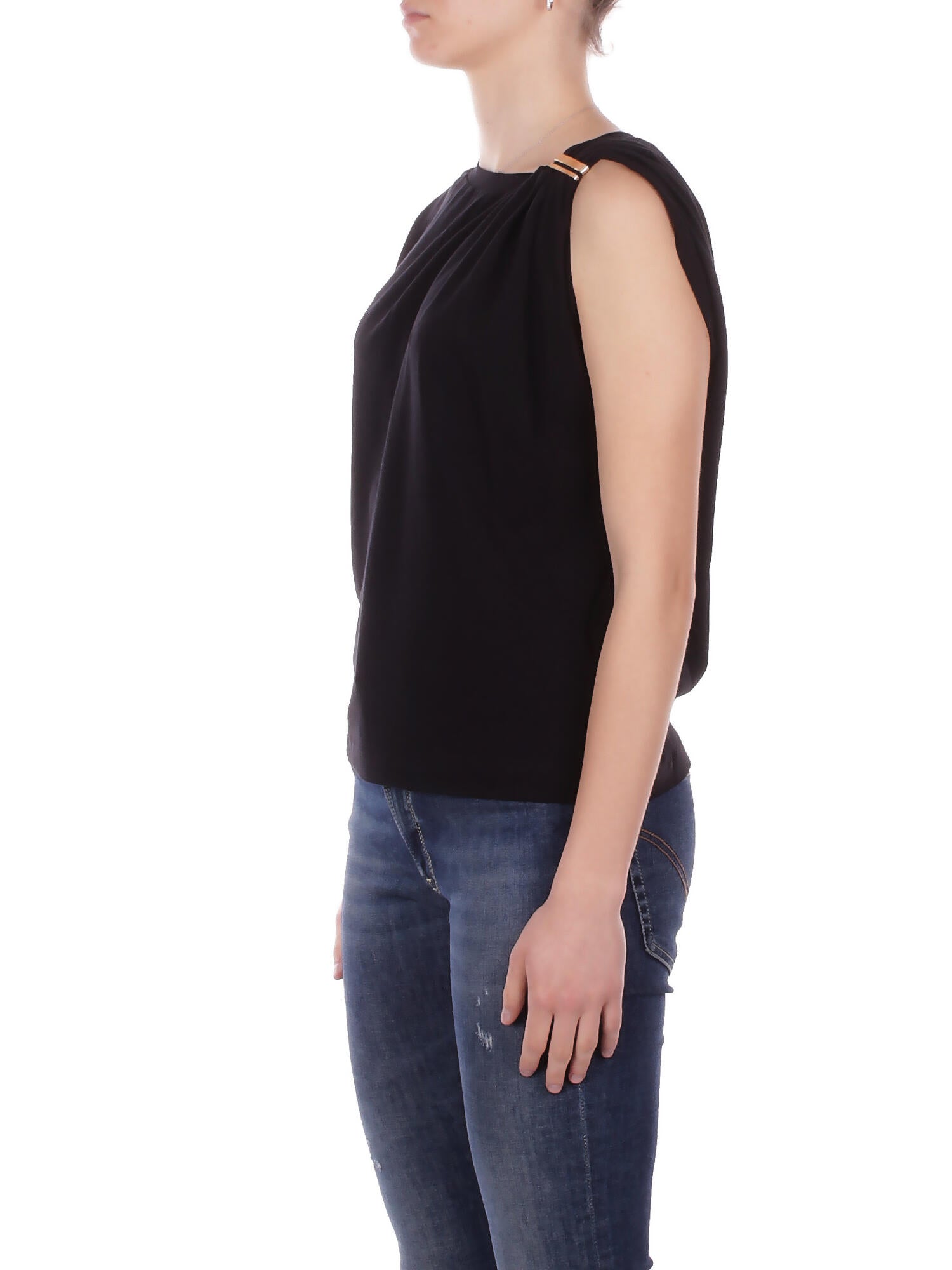 PINKO Donna Maglia 106478A35D Z99 Melody maglia jersey cotone Nero
