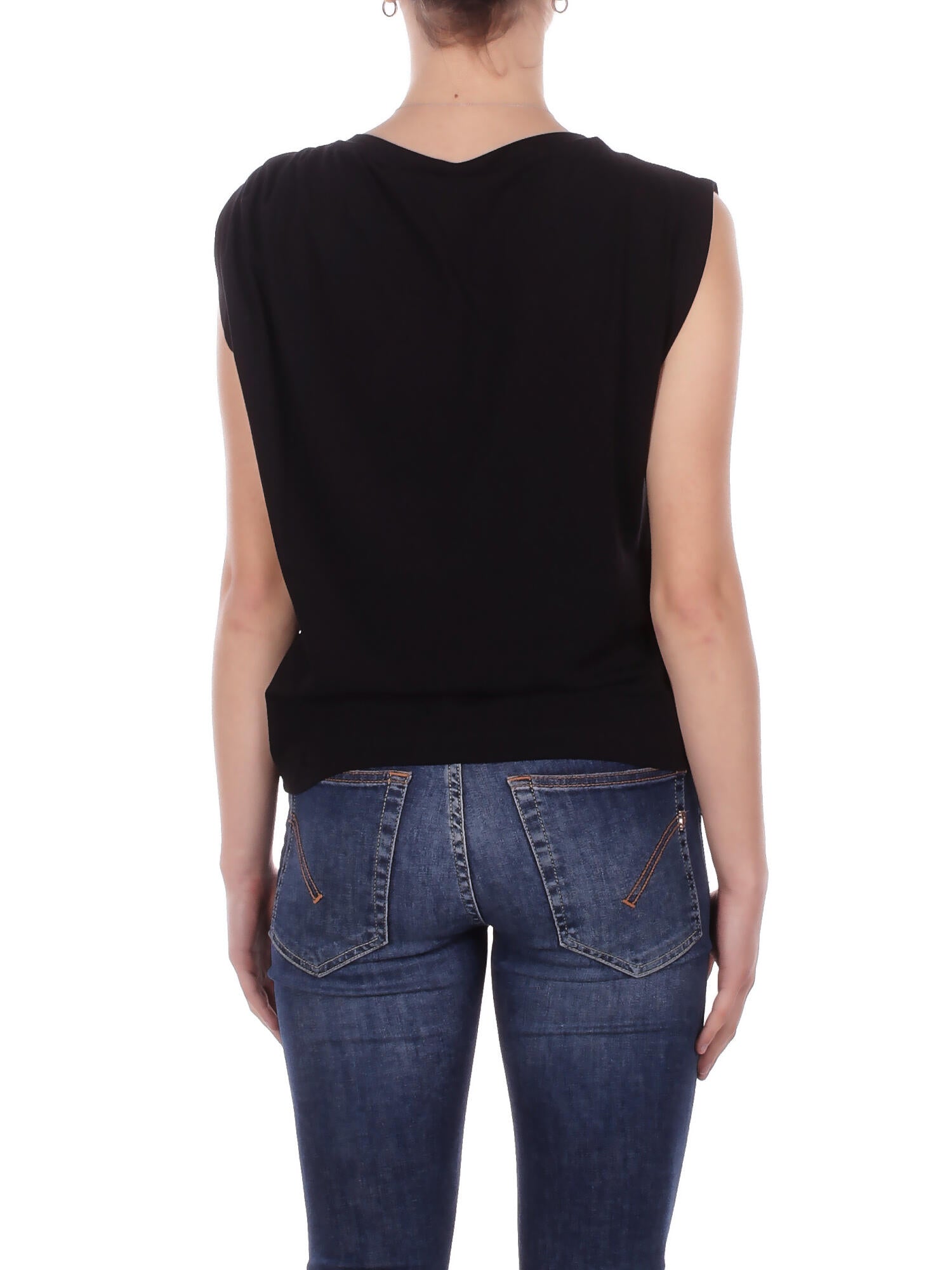 Image of PINKO Donna Maglia 106478A35D Z99 Melody maglia jersey cotone Nero