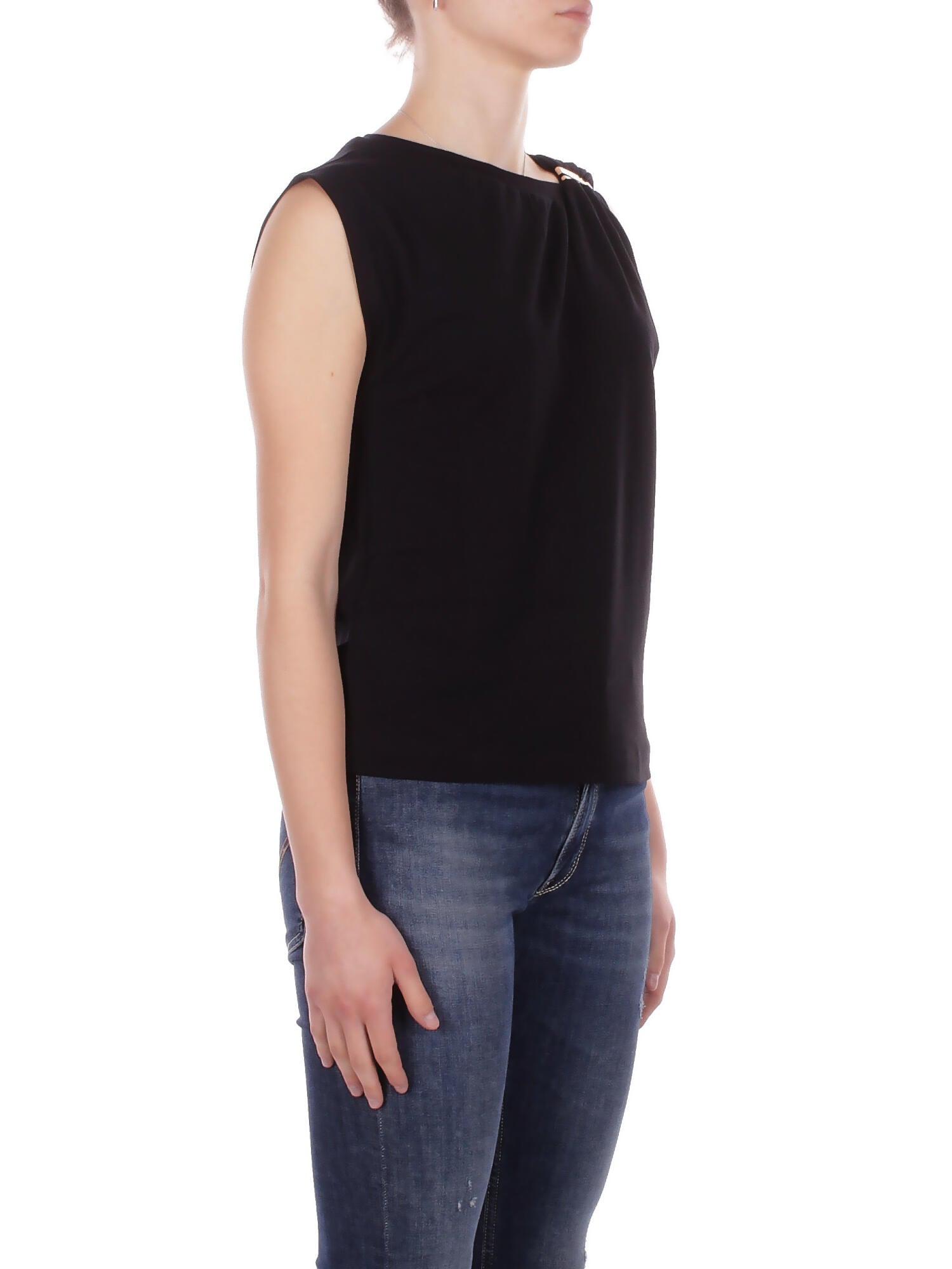 PINKO Donna Maglia 106478A35D Z99 Melody maglia jersey cotone Nero