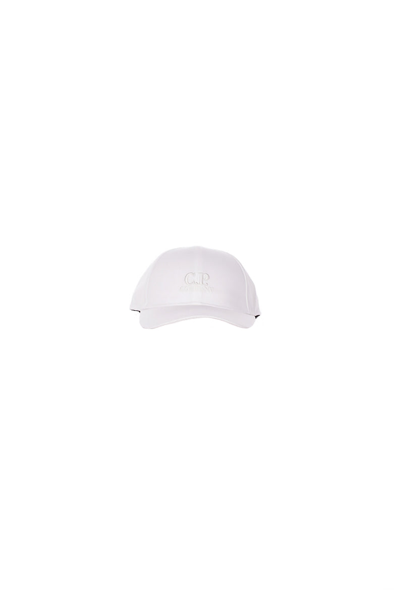 CP COMPANY Uomo Cappello RCCMAC750A006288A 103 Gabardine logo cap White
