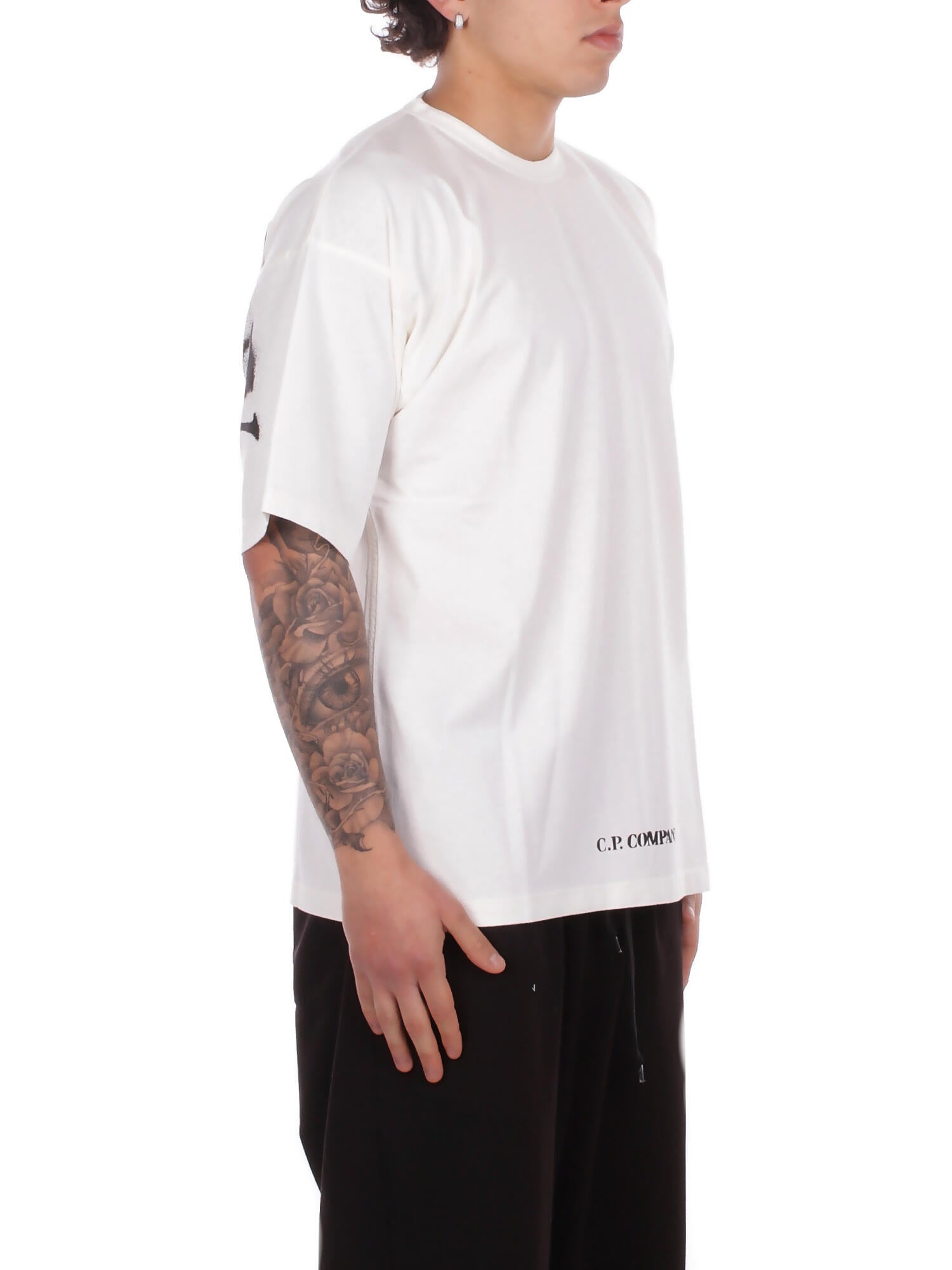 Image of CP COMPANY Uomo T-shirt 20CMTS213A006057O 103 T-shirts short sleeve in 1020 Gauze white